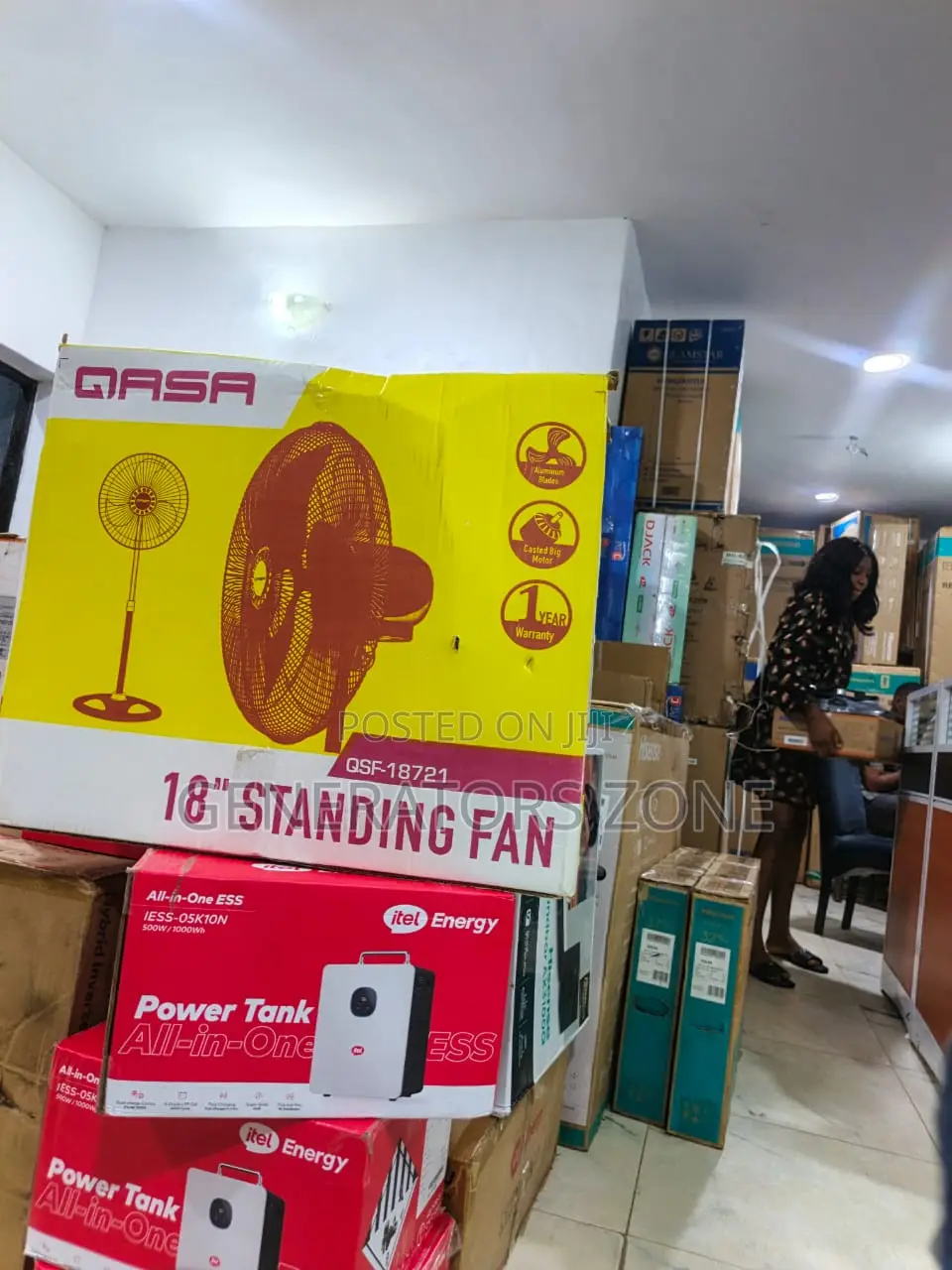 QASA 18-Inch Pedestal Fan With Aluminium Blades
