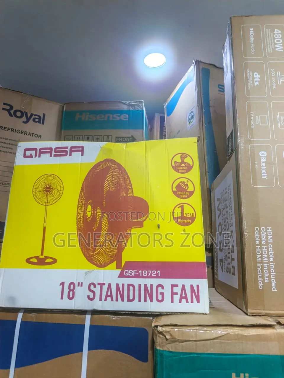 QASA 18-Inch Pedestal Fan With Aluminium Blades