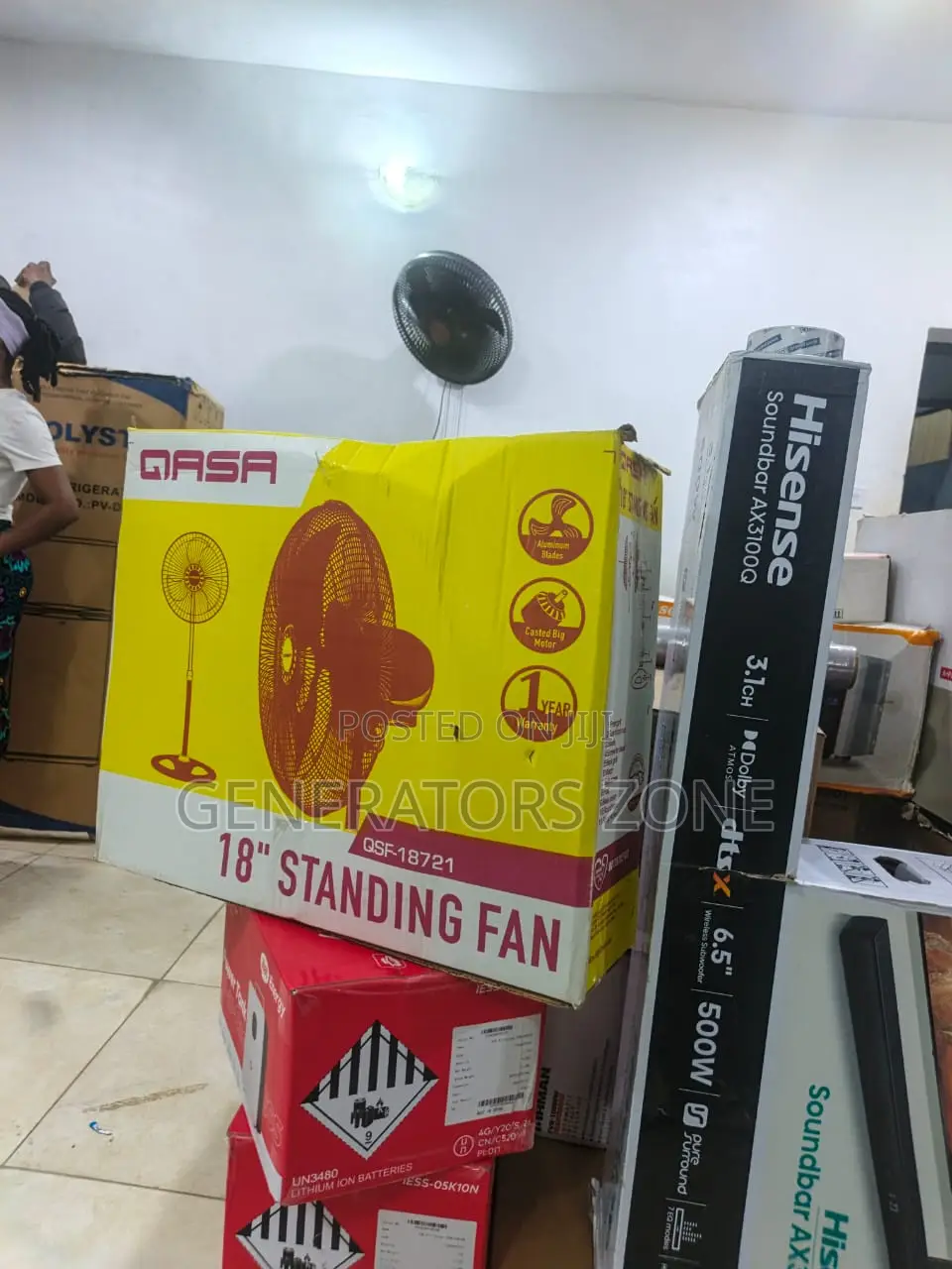 QASA QSF-18721 Aluminium Blade Floor Fan
