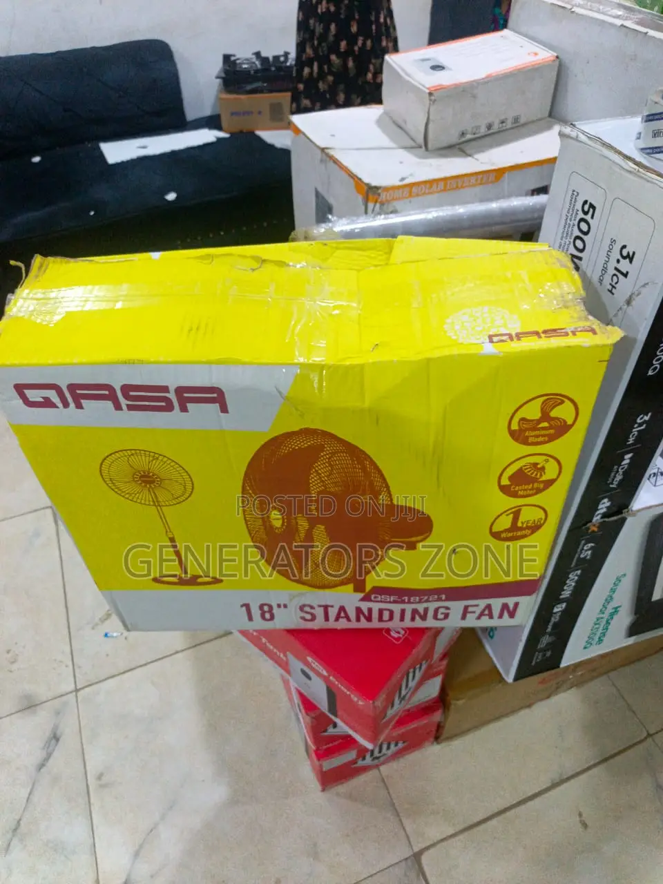 QASA 18-Inch Standing Fan for Indoor Ventilation