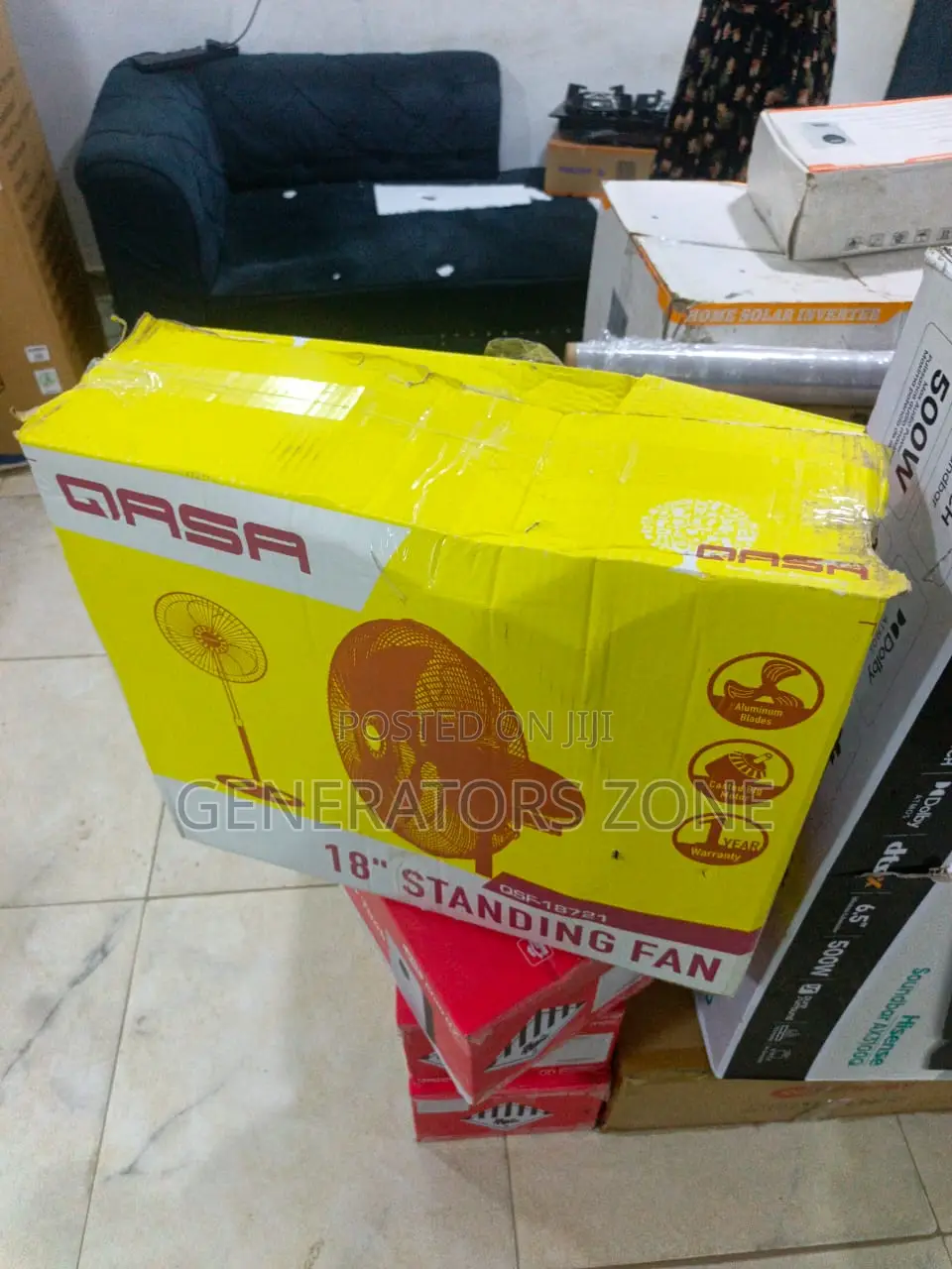 QASA QSF-18721 Office Standing Fan With Aluminium Blades