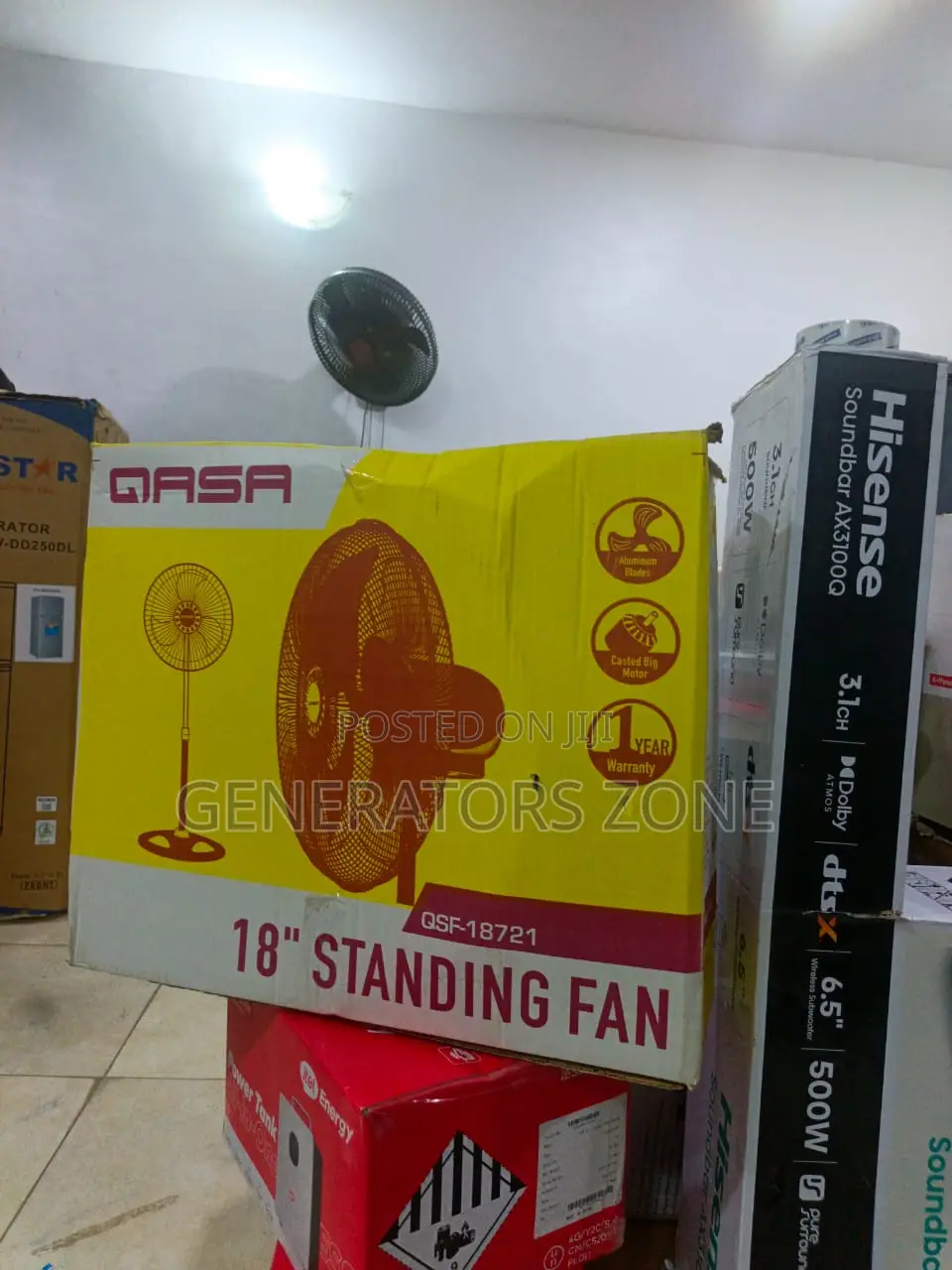 QASA 18-Inch Standing Fan for Commercial Spaces