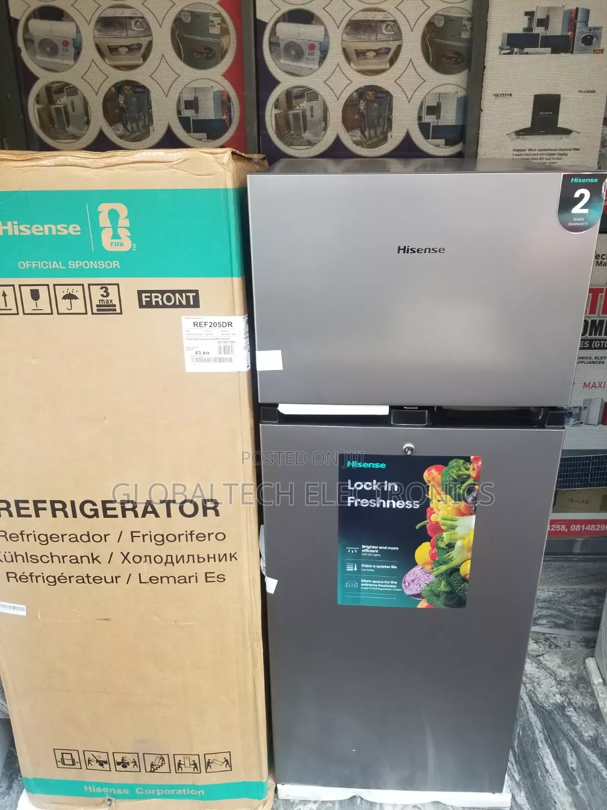 Hisense Top Freezer Refrigerator 205L (205DR)
