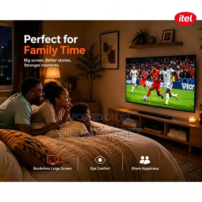 Itel 65-Inch 4K QLED Smart TV, VIDAA OS, Dual-Band Wi-Fi, 24W Speakers