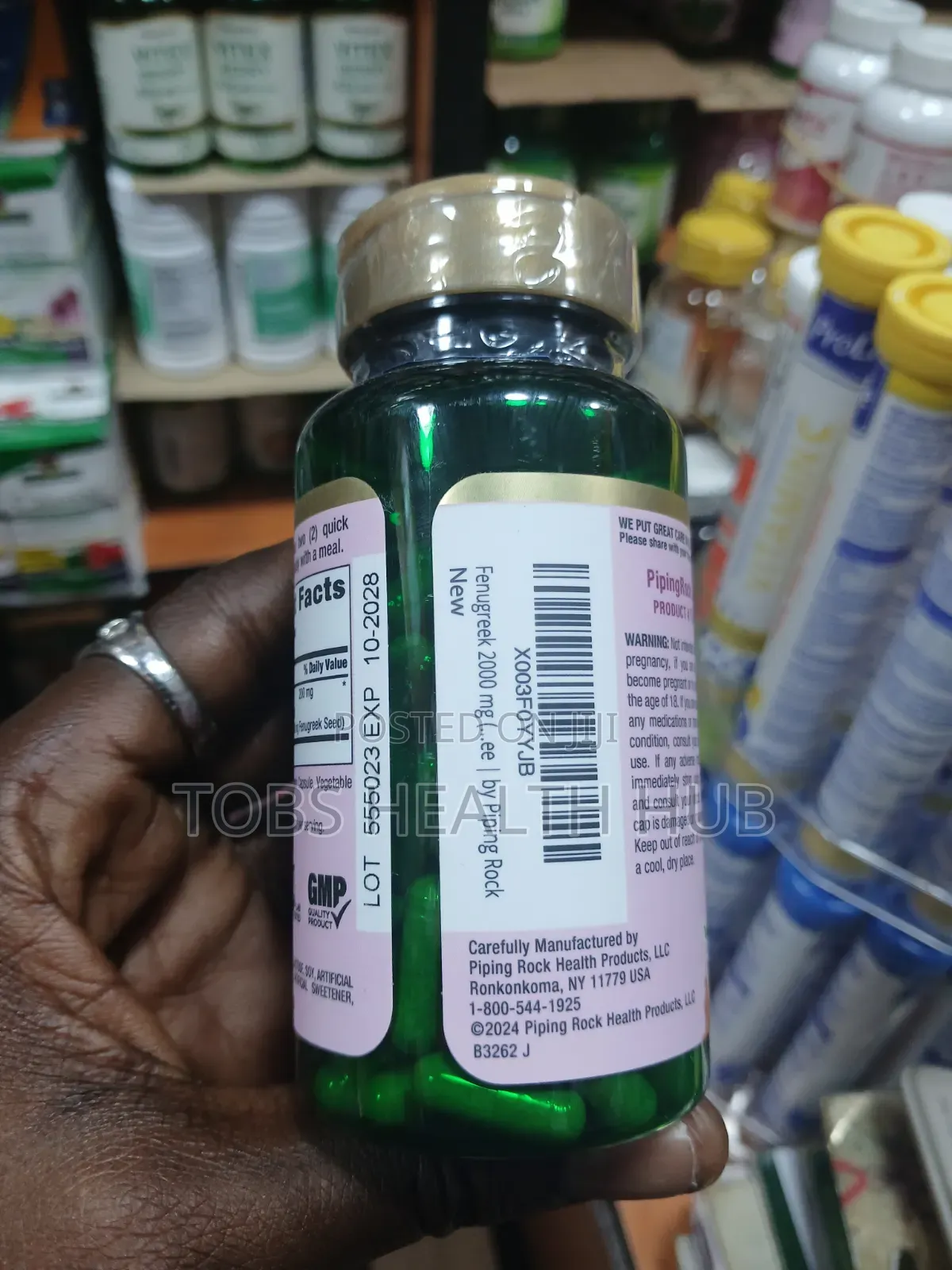 Piping Rock Fenugreek 2000mg – 100 Capsules | Herbal Supplement