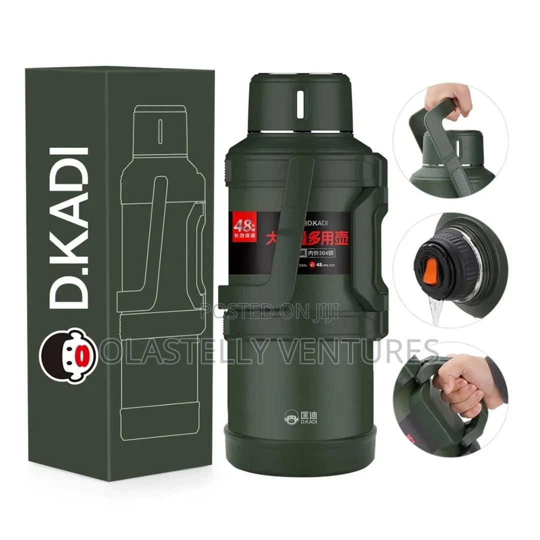 Original D KADI 304 Stainless Steel Double Wall Thermos 5L Flask H.
