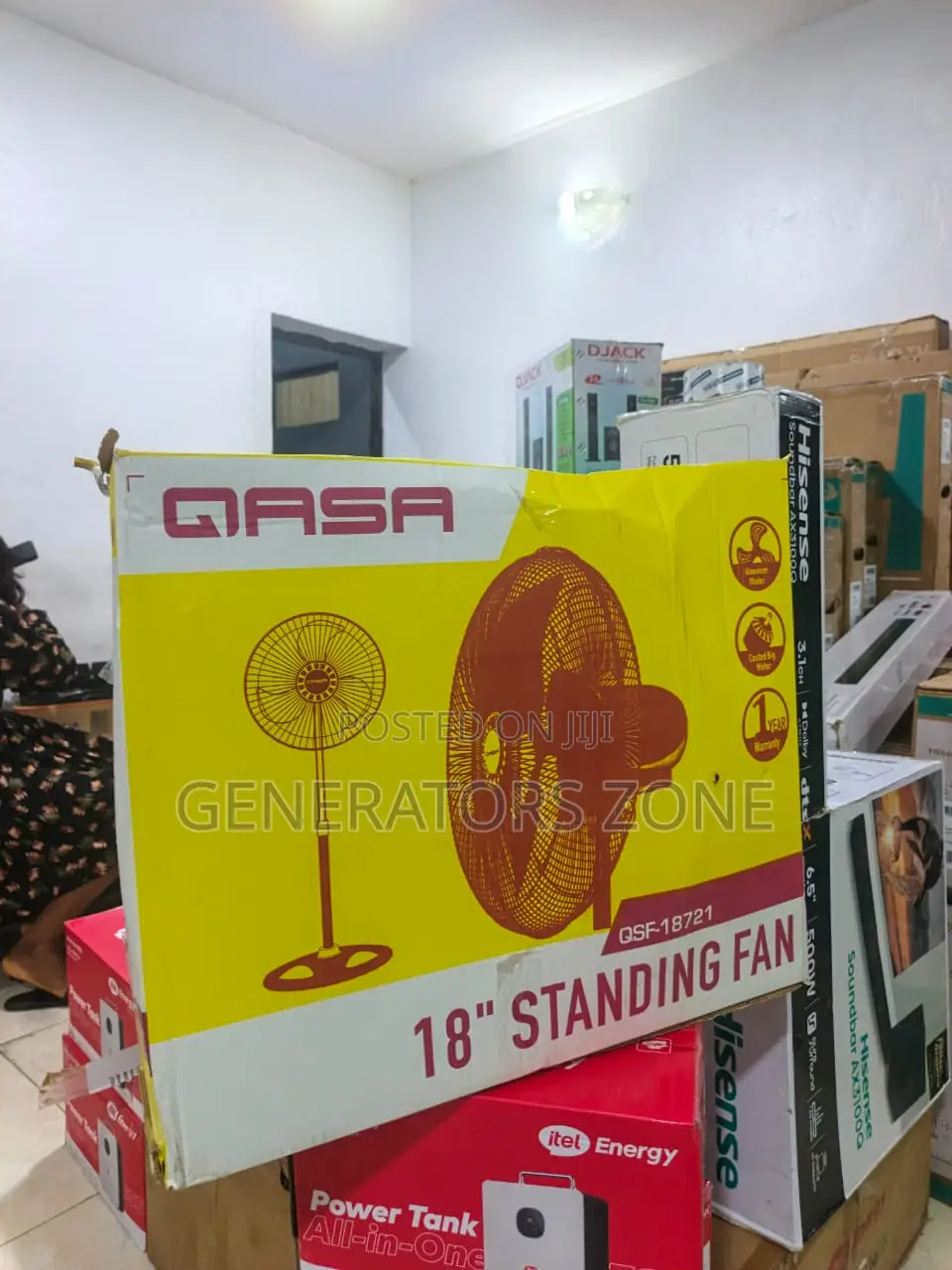 QASA QSF-18721 Aluminium Blade Indoor Pedestal Fan