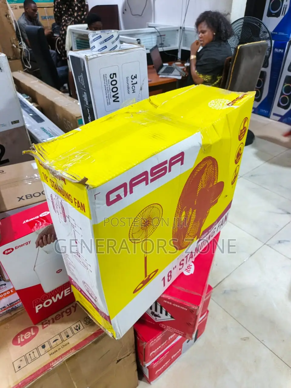 QASA QSF-18721 Aluminium Blade Indoor Ventilator Standing Fan