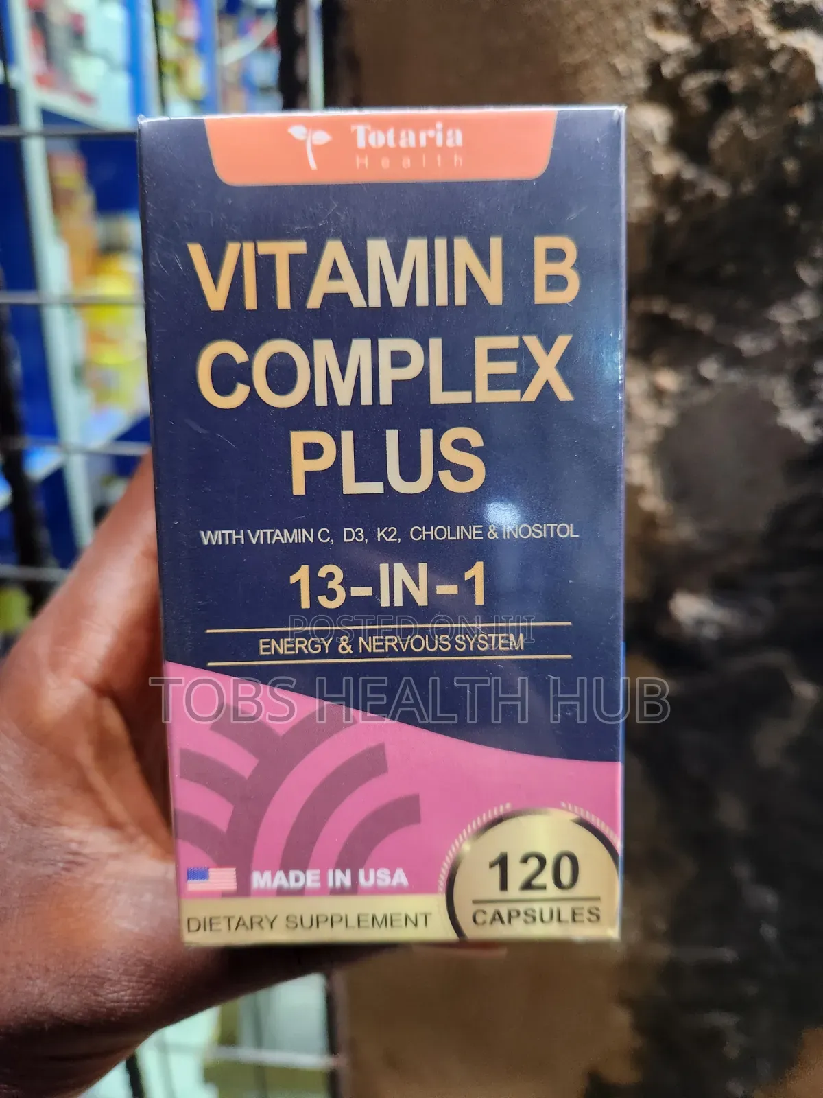 Totaria Health Vitamin B Complex Plus 13-in-1 - 120 Capsules