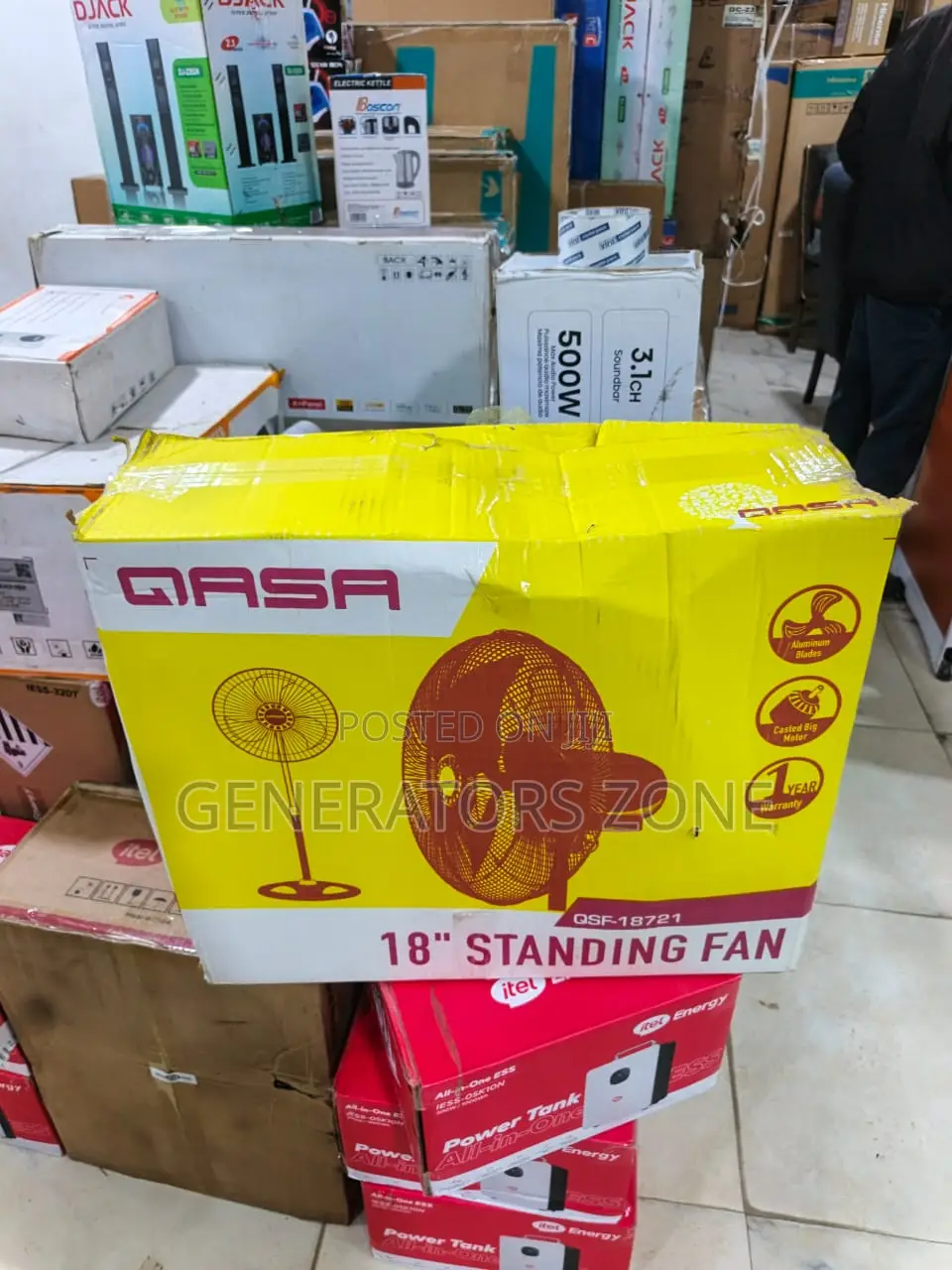 QASA QSF-18721 Floor Standing Ventilation Fan 18 Inches