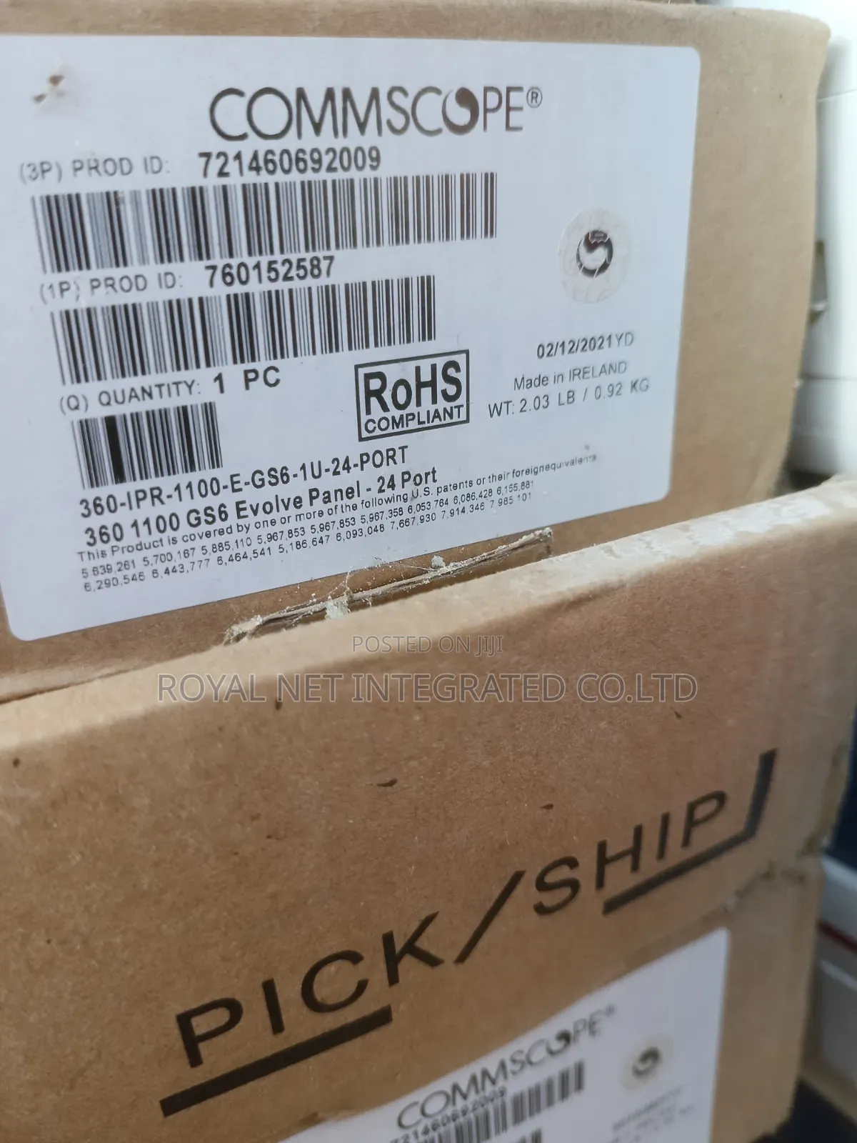 Commscope 24port Cat6A Patch Panel