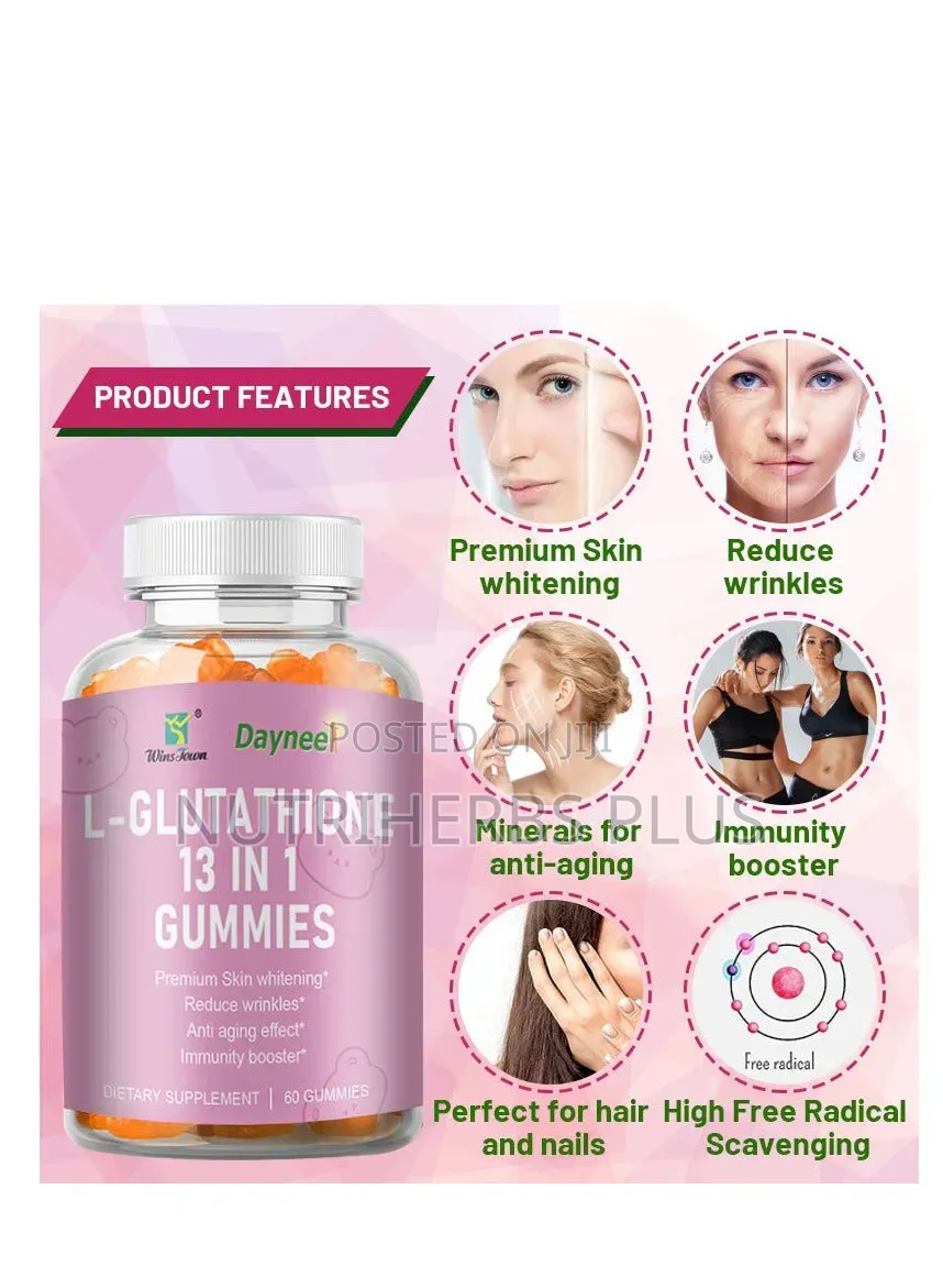 Winstown L-Gluthathione 13 in 1 Gummies (Premium Skin Whitening)