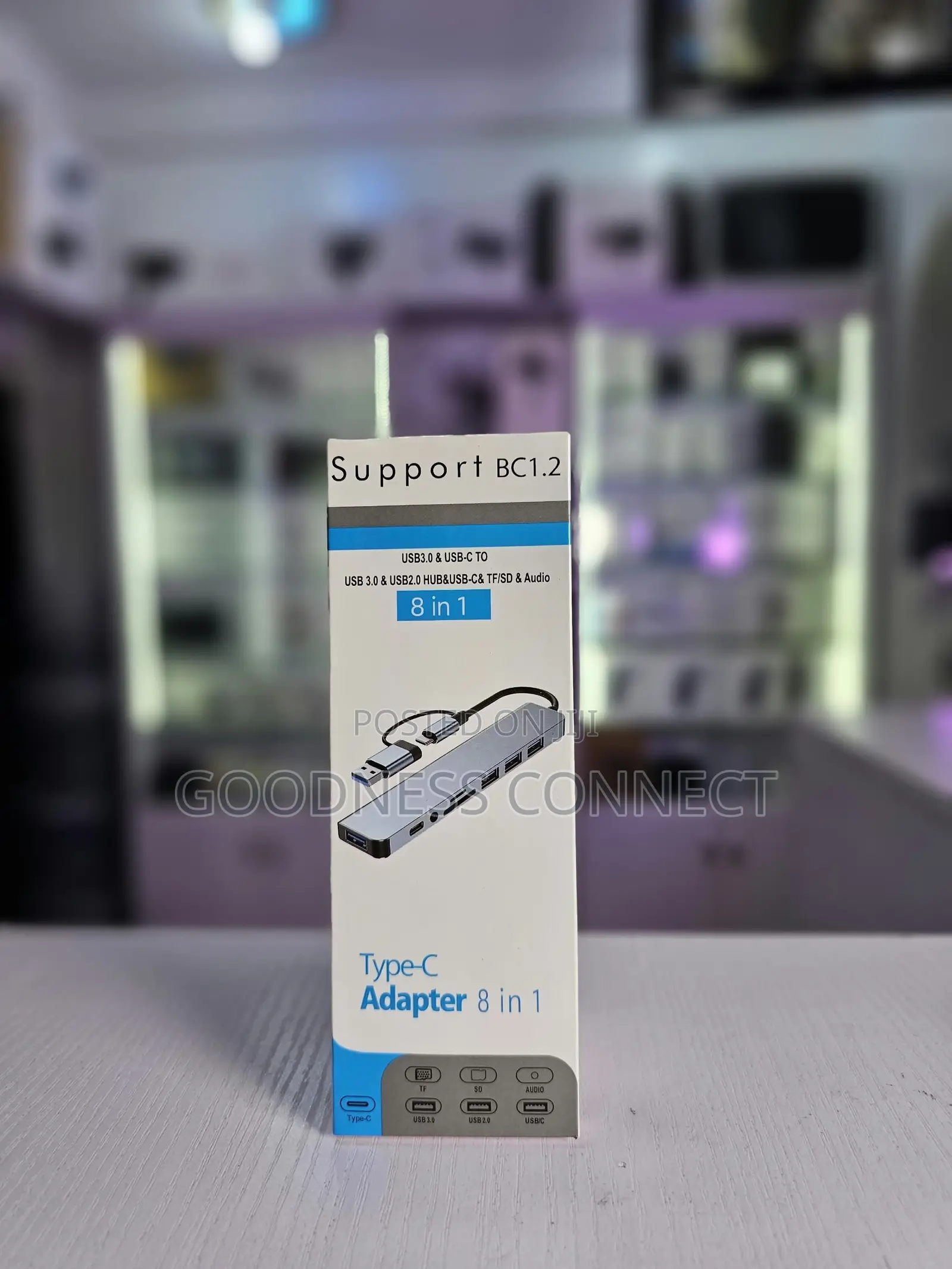 8-in-1 Multiport USB-C & USB 3.0 Hub Adapter