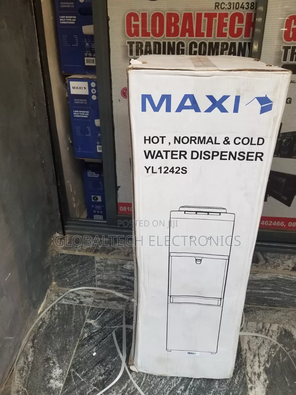 Maxi Water Dispenser (YL1242S) 3-Faucets Silver & Black