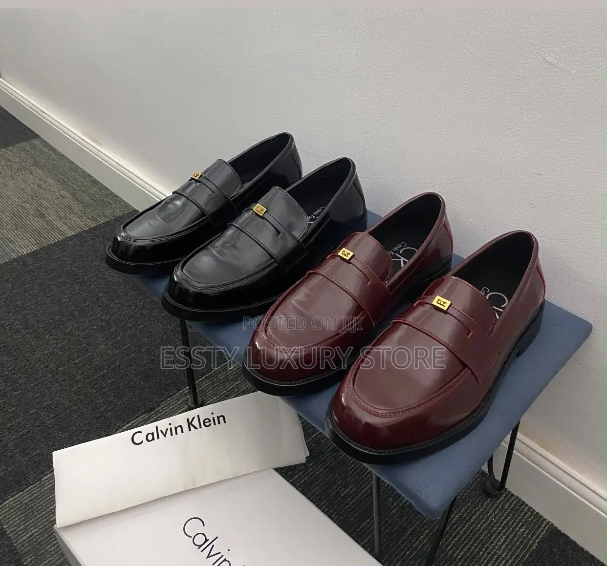 High Quality Luxury Calvin Klein Loafers Leather Shoe