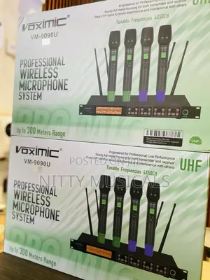 Voximic 4-in-1 Professional Wireless Microphone System VM-9090U