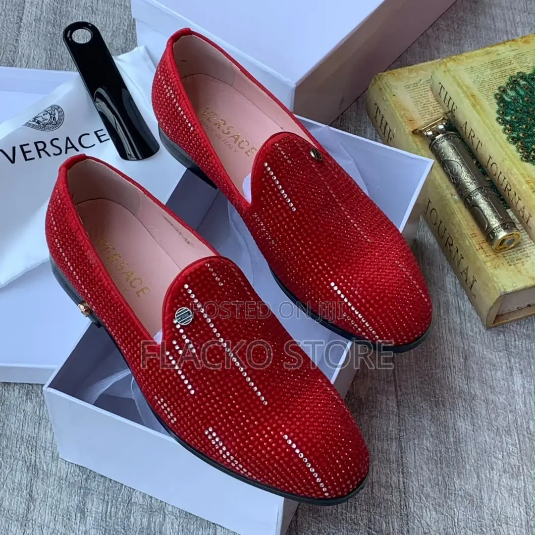 High Quality Versace Rhinestone Loafers Shoes