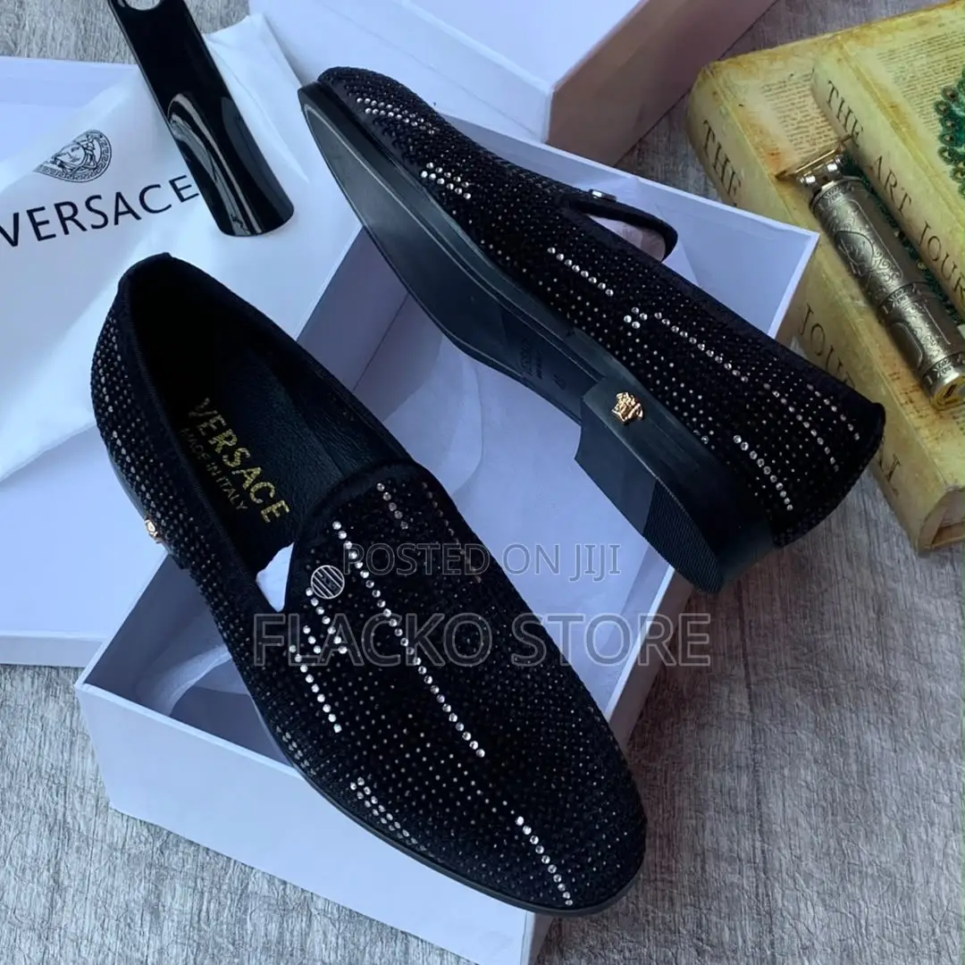 High Quality Versace Rhinestone Loafers Shoes