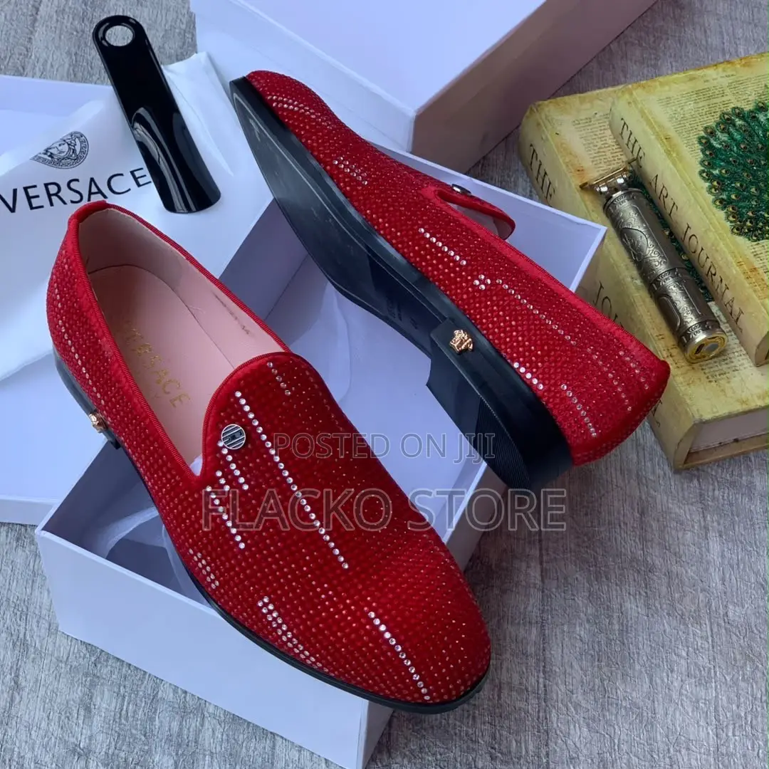 High Quality Versace Rhinestone Loafers Shoes