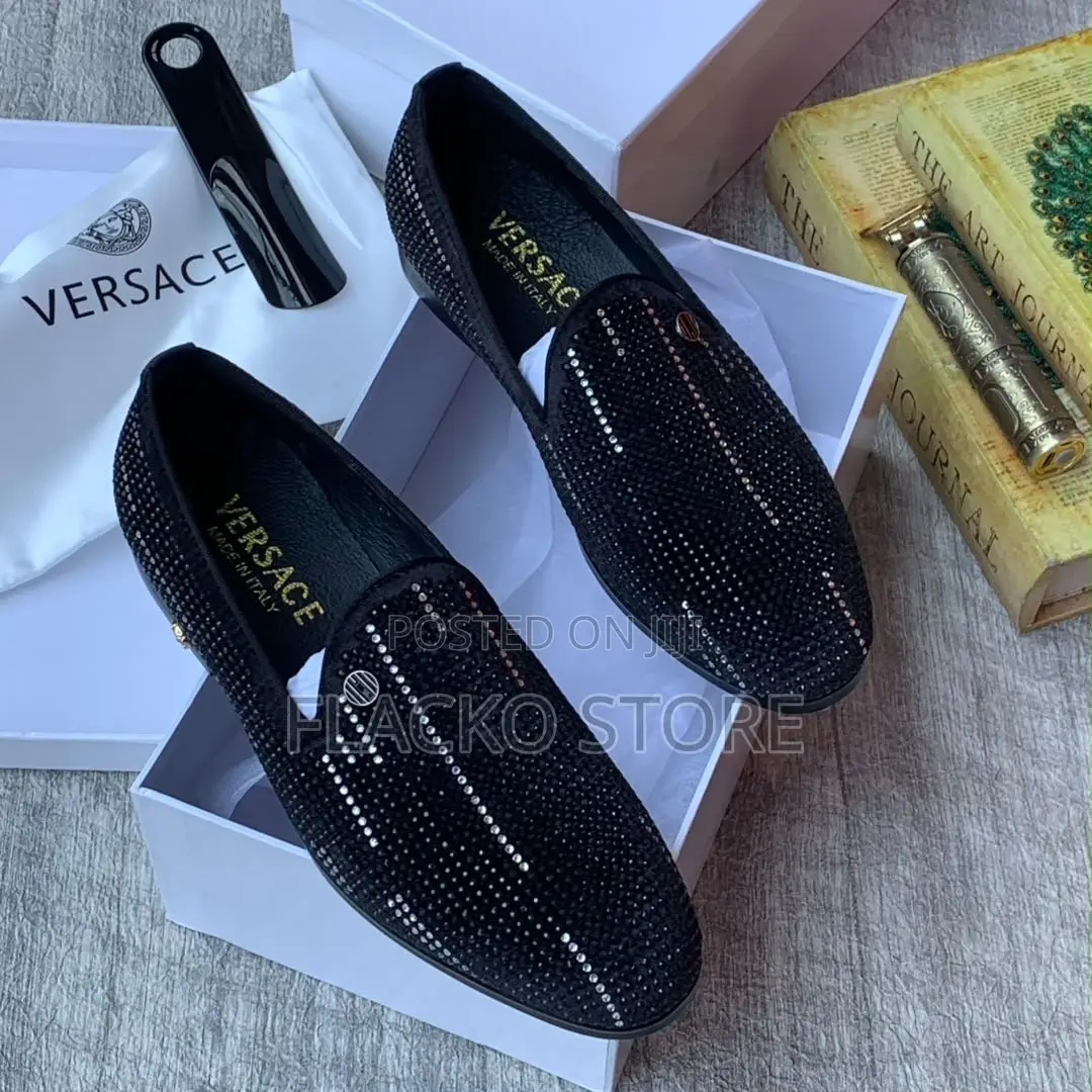 High Quality Versace Rhinestone Loafers Shoes