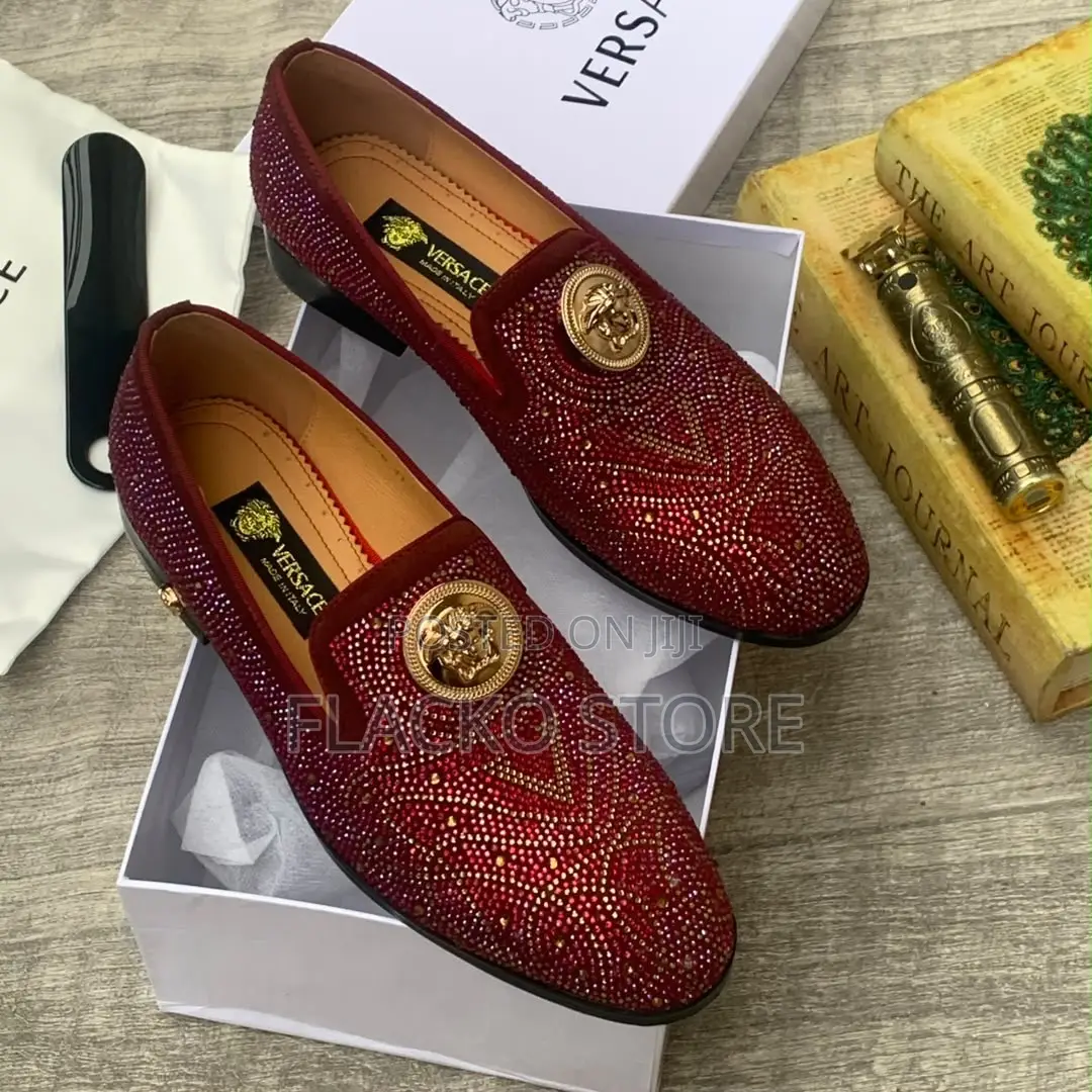 High Quality Versace Rhinestone Loafers Shoes