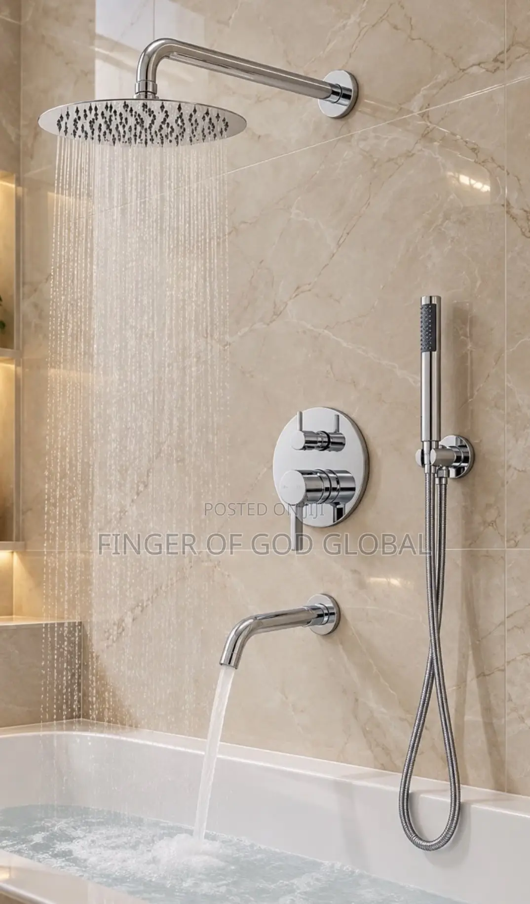 Condict Chrome 5 Ways Showers (Round Shape)
