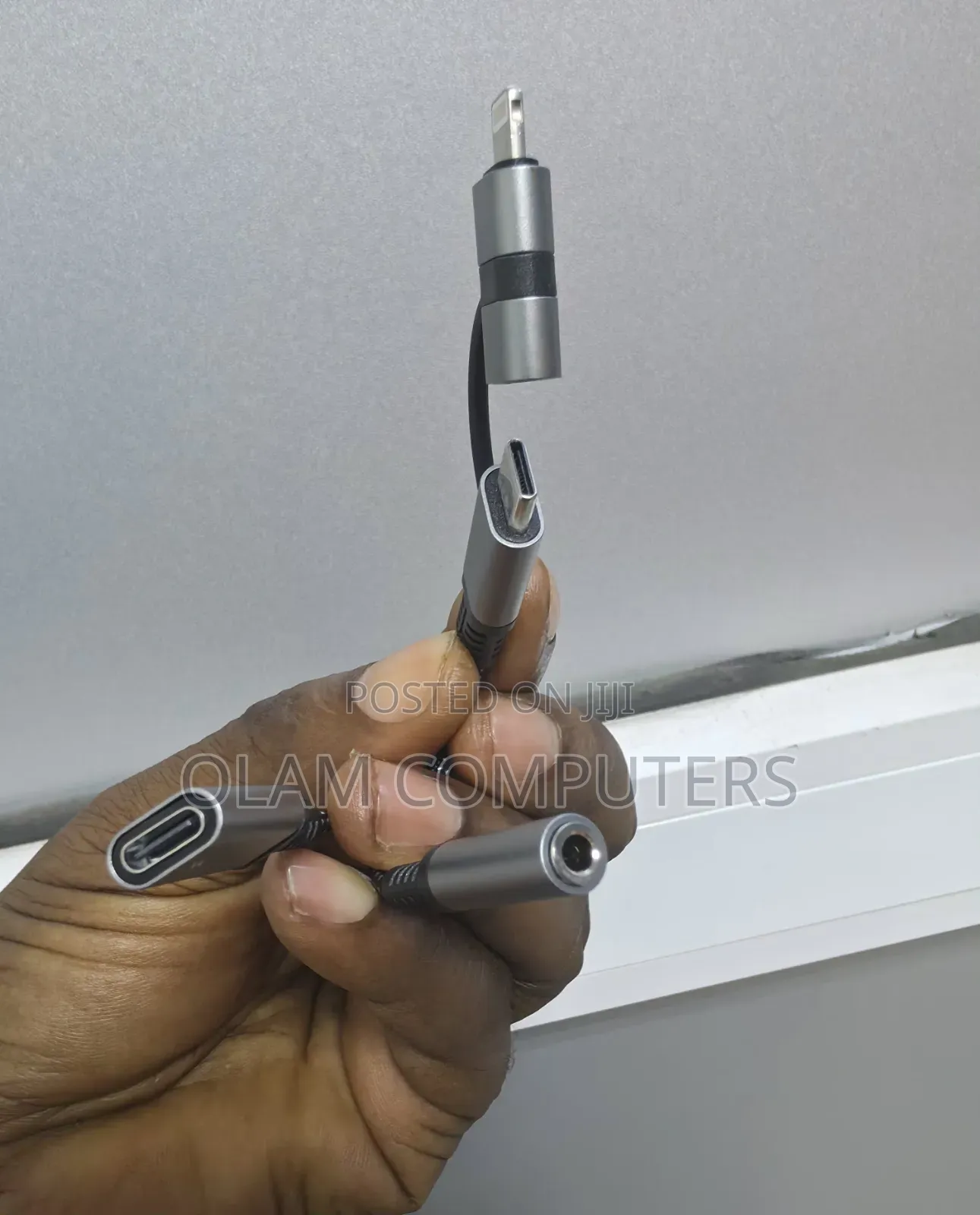 2 in LIGHTNING Type-C to 3.5mm Jack Headphone With Charge Audio