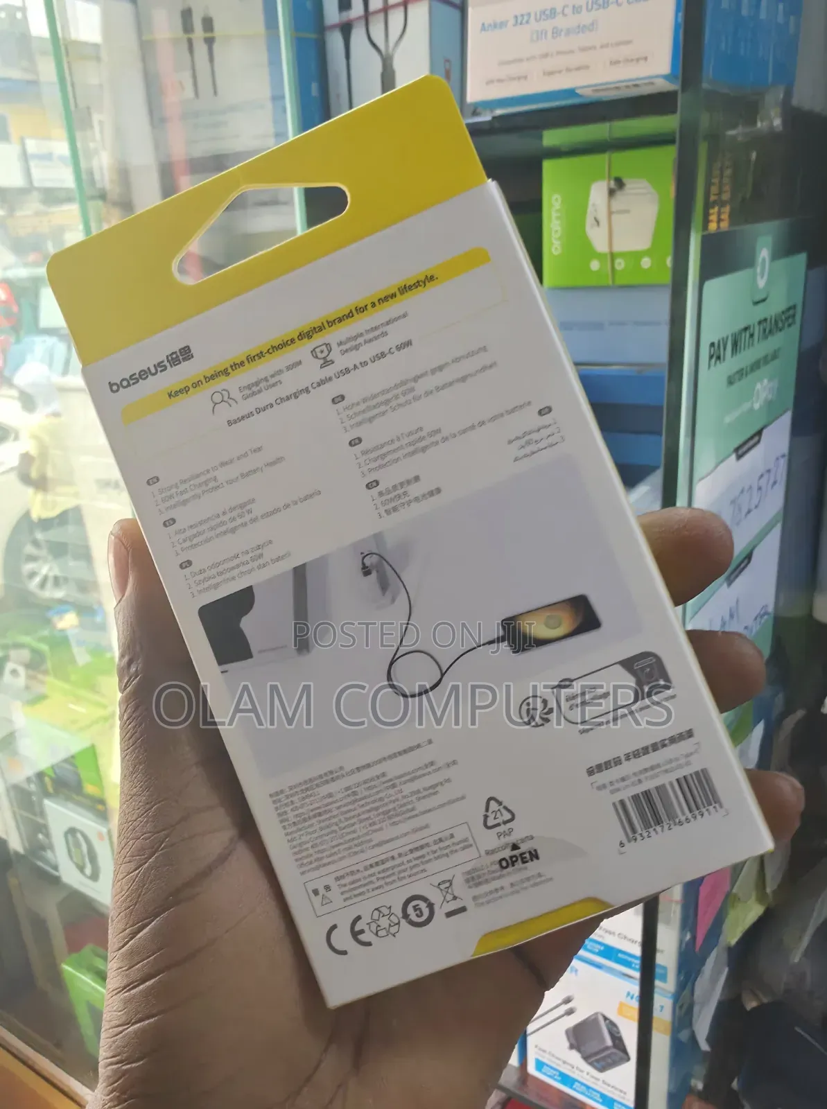 Baseus Dura Charging Cable USB-A to USB-C 60w