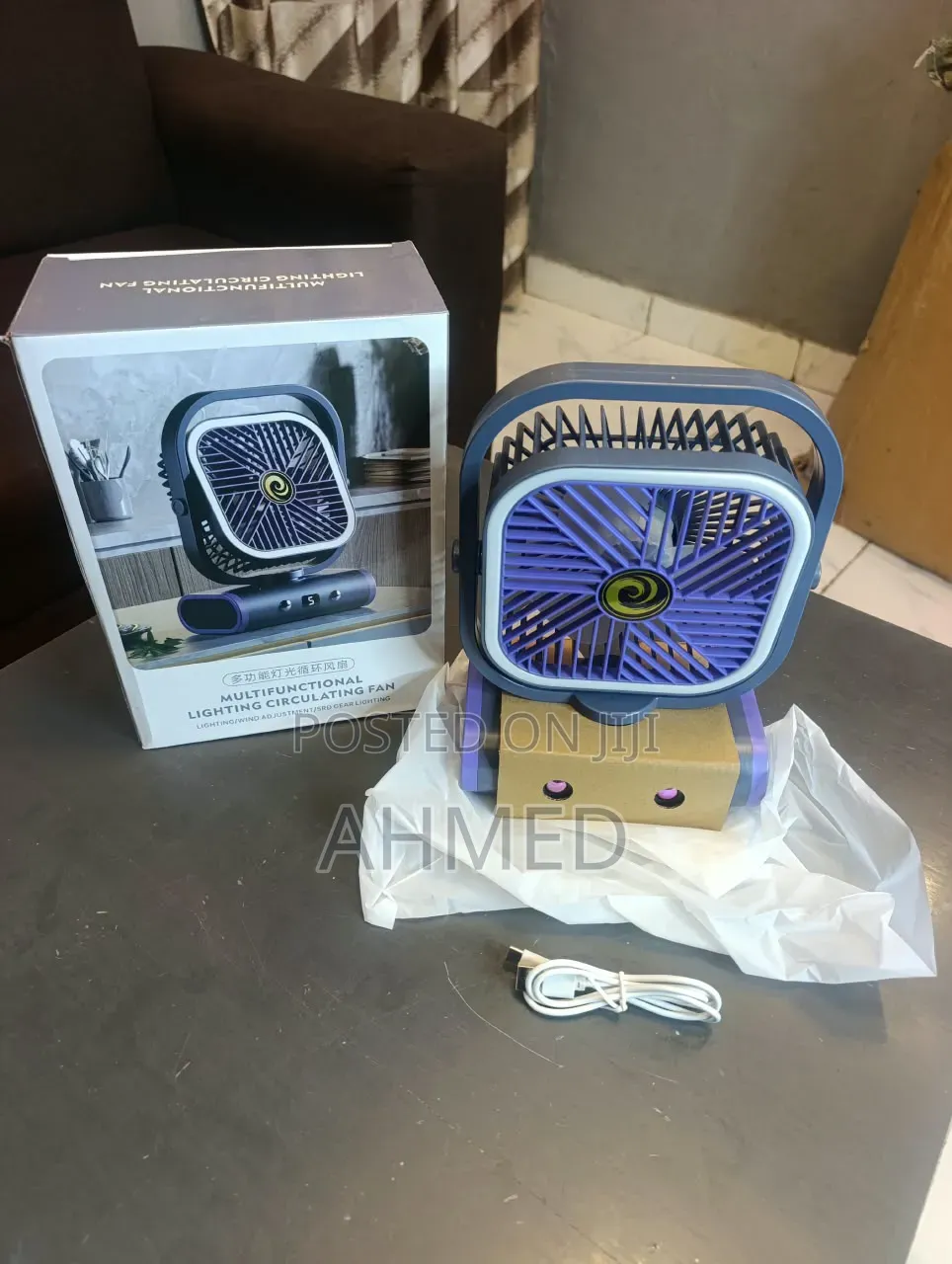 Type C Rechargeable Desktop Mini Office & Wall-Mounted Shaking LR Fan