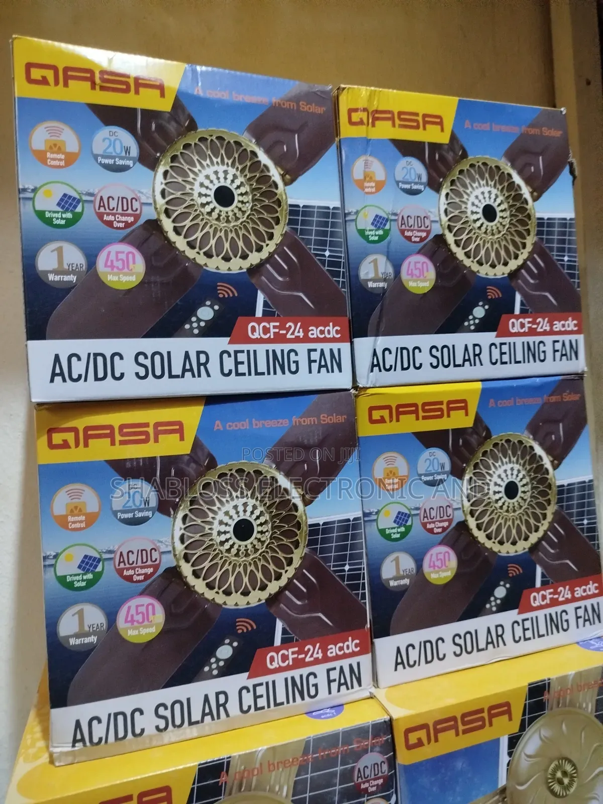 24" AC/DC Qasa Short Blade Ceiling Fan Wholesale Lagos