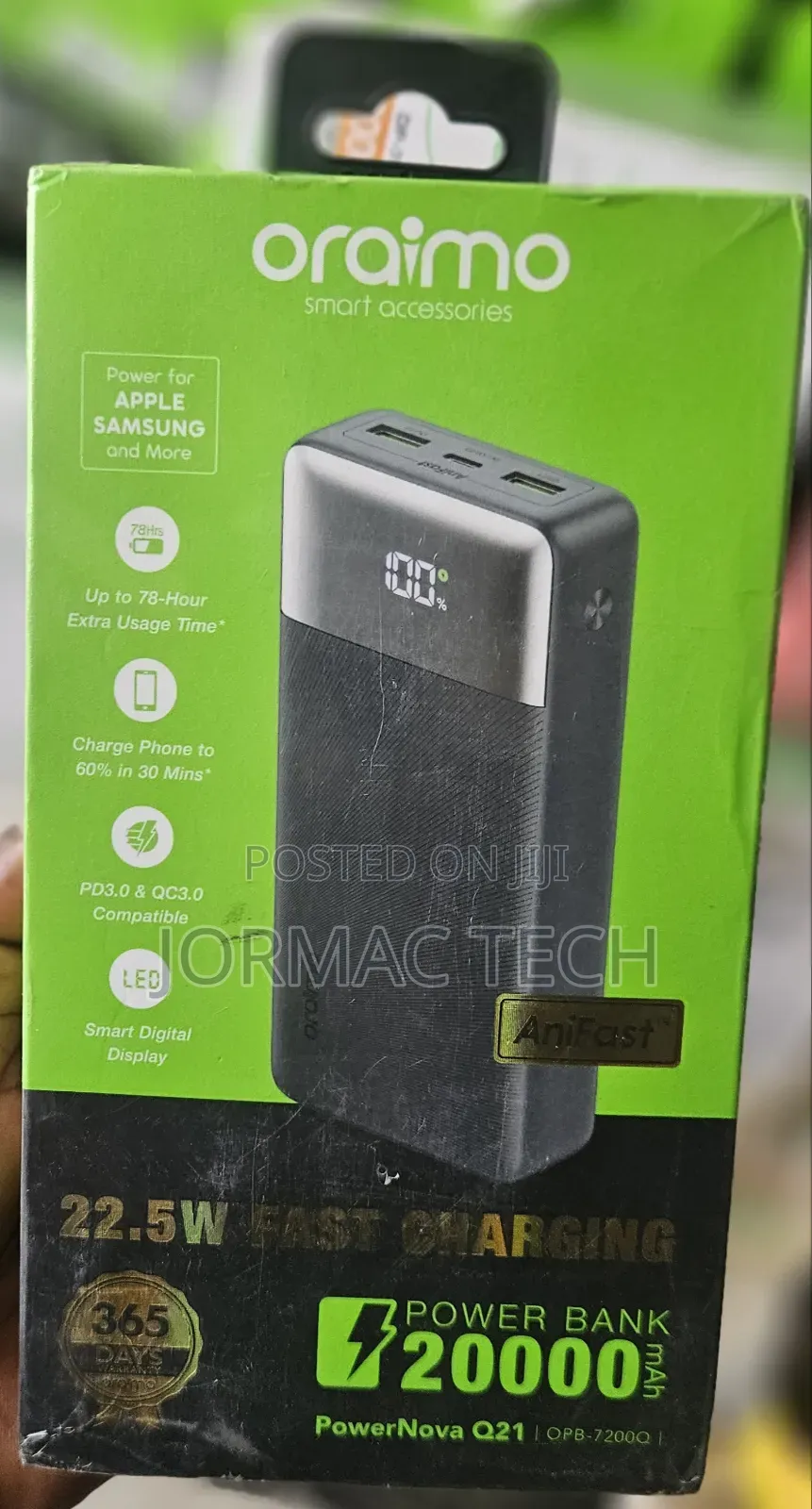 Oraimo Power Bank 20000mAh With Display Digit