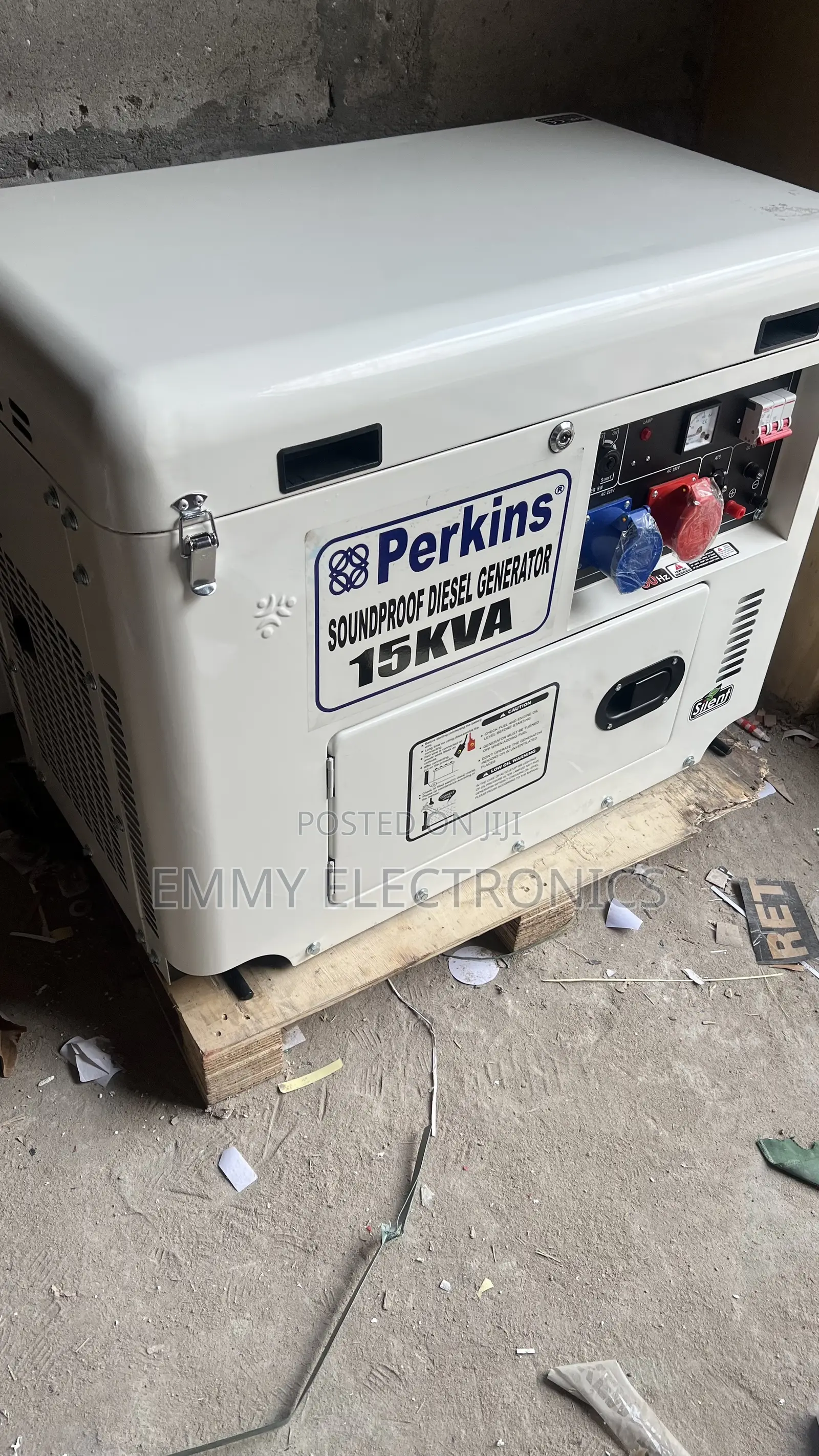 Perkins 15kva Diesel Soundproof Generator Model Sp15000 100% Copper