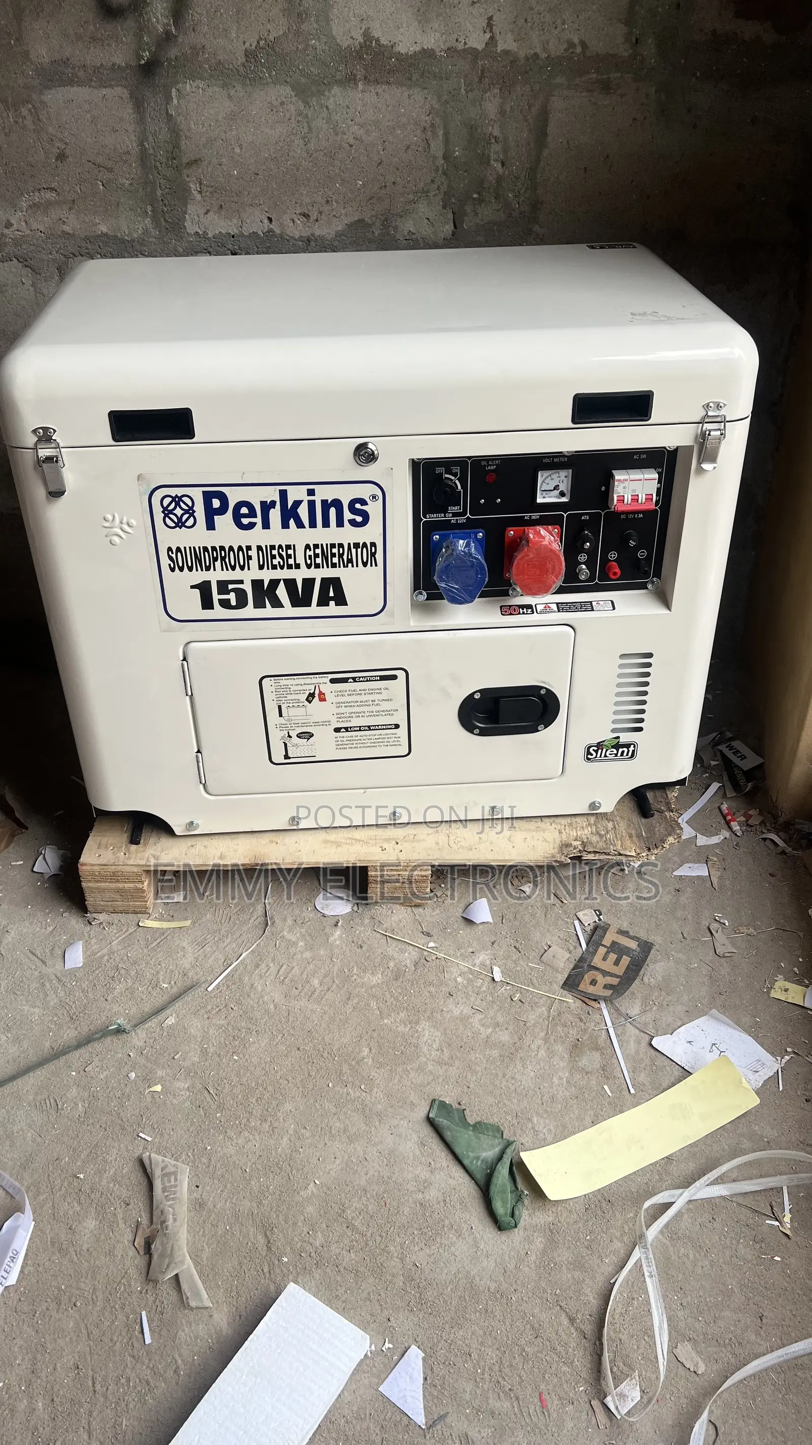 Perkins 15kva Diesel Soundproof Generator Model Sp15000 100% Copper