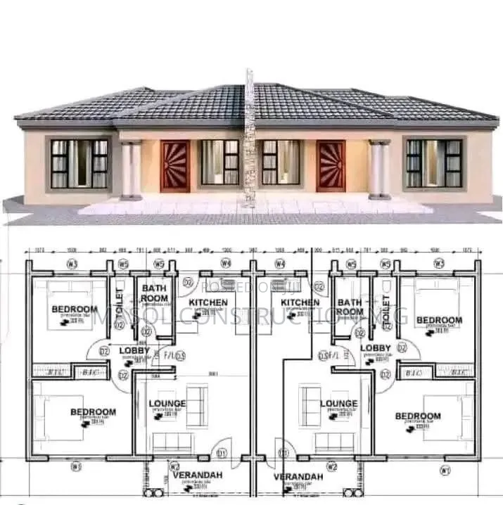 Semi Detached House Plan Drawings