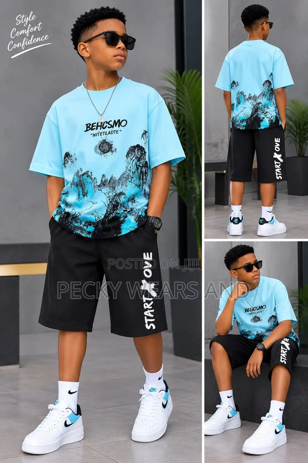 2pcs (Short & Tee) Set