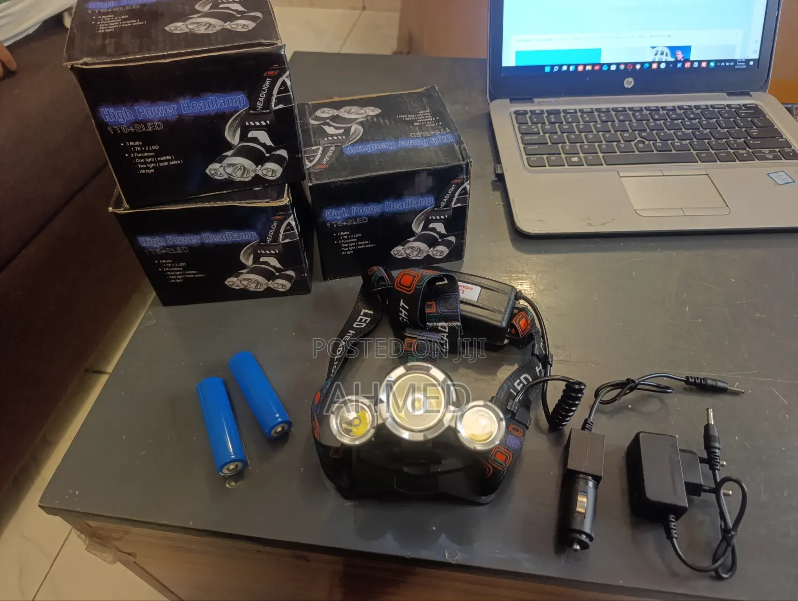 Dual Rechargeable Headlamp 1 T6 + 2LED