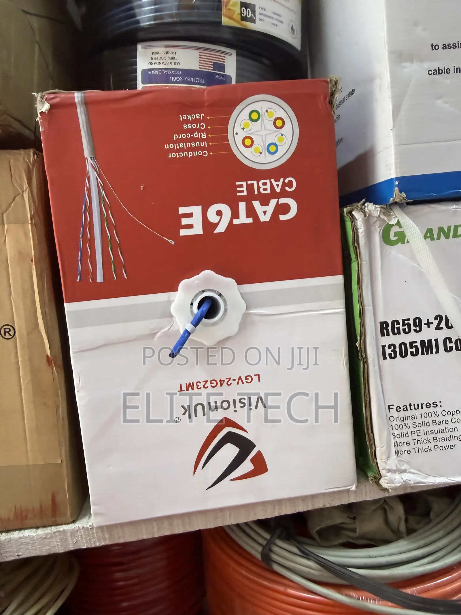 Original Cat6e High-Speed Network LAN Cable (305m Roll / Per Meter)