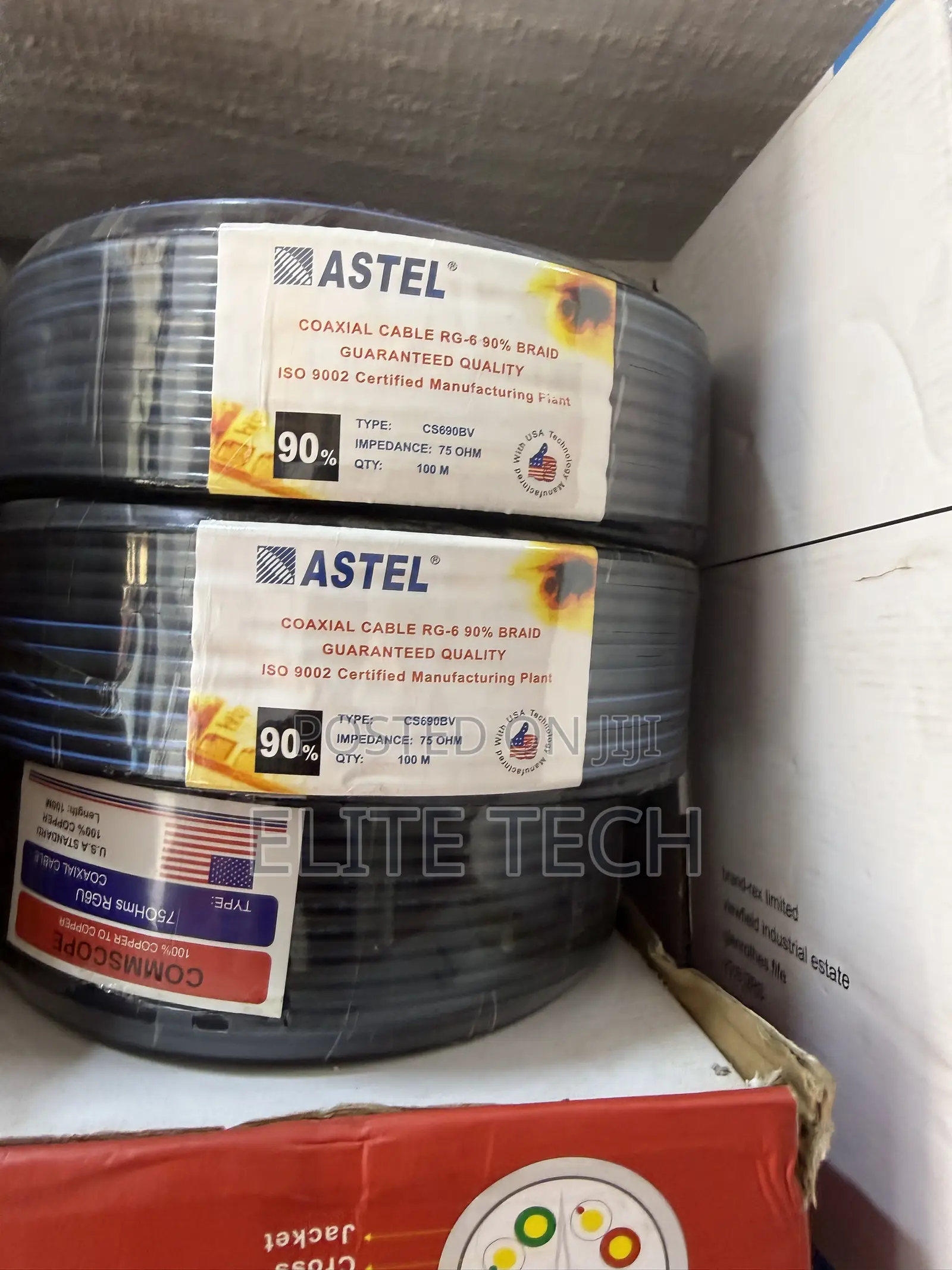 Original Astel RG6 Coaxial Cable — High-Grade DSTV / TV Cable (/ 100m)