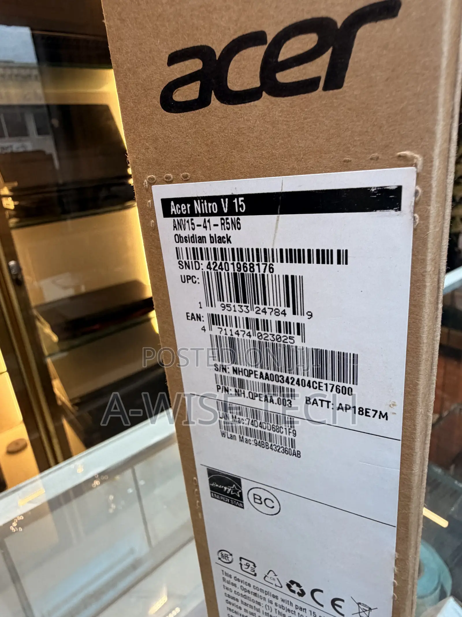 New Laptop Acer Nitro V 15 8GB AMD Ryzen 5 SSD 512GB