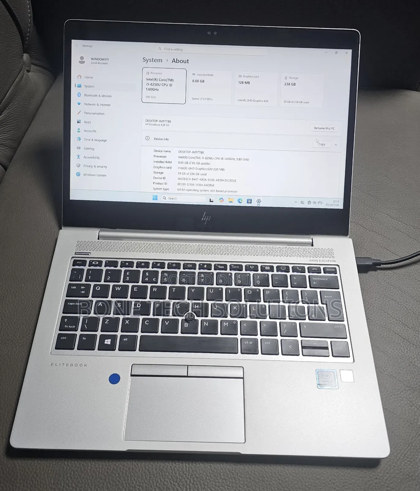 Laptop HP EliteBook 830 G5 4GB Intel Core i5 SSD 256GB