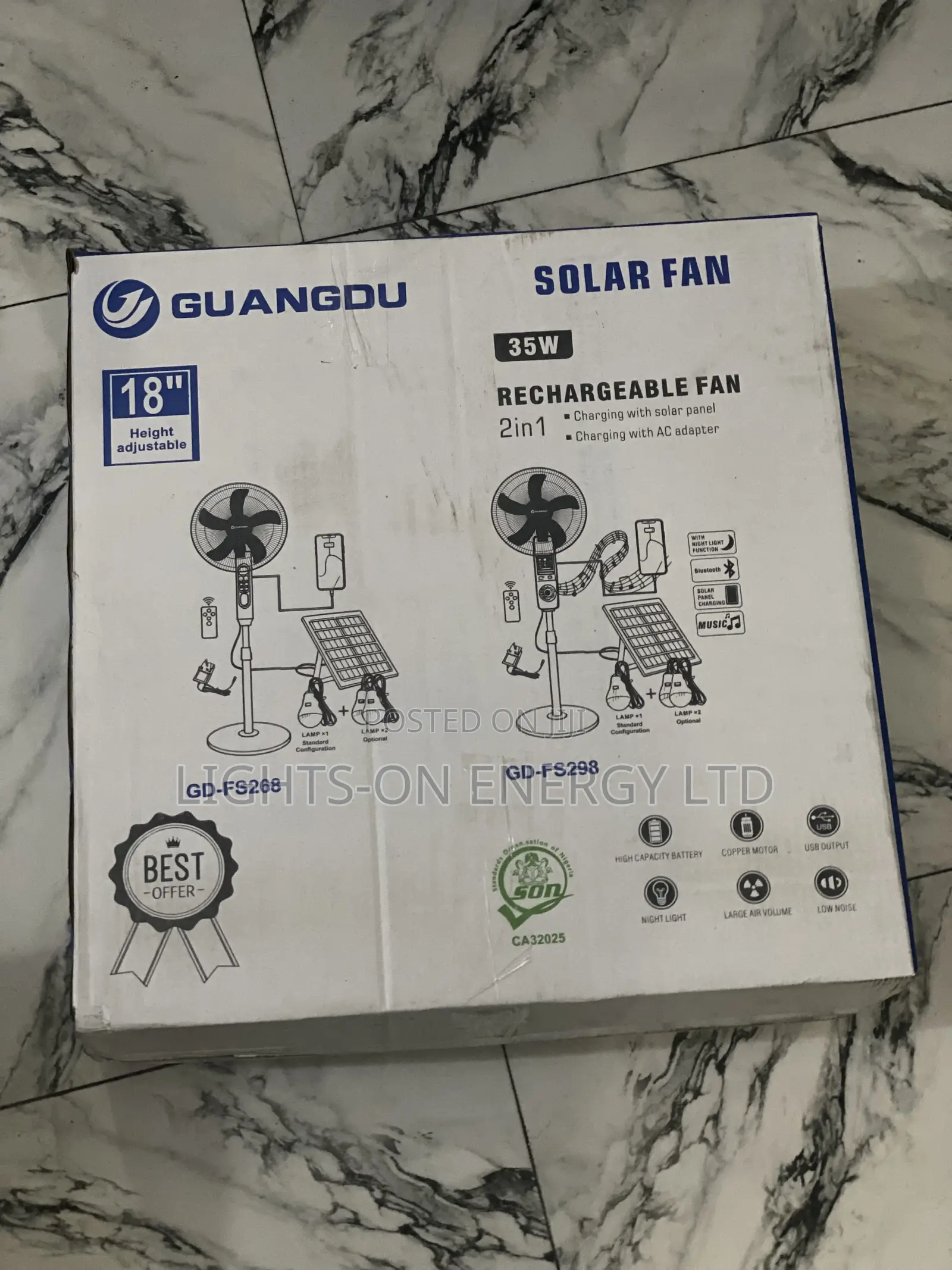 18inch Solar Fan With Remote
