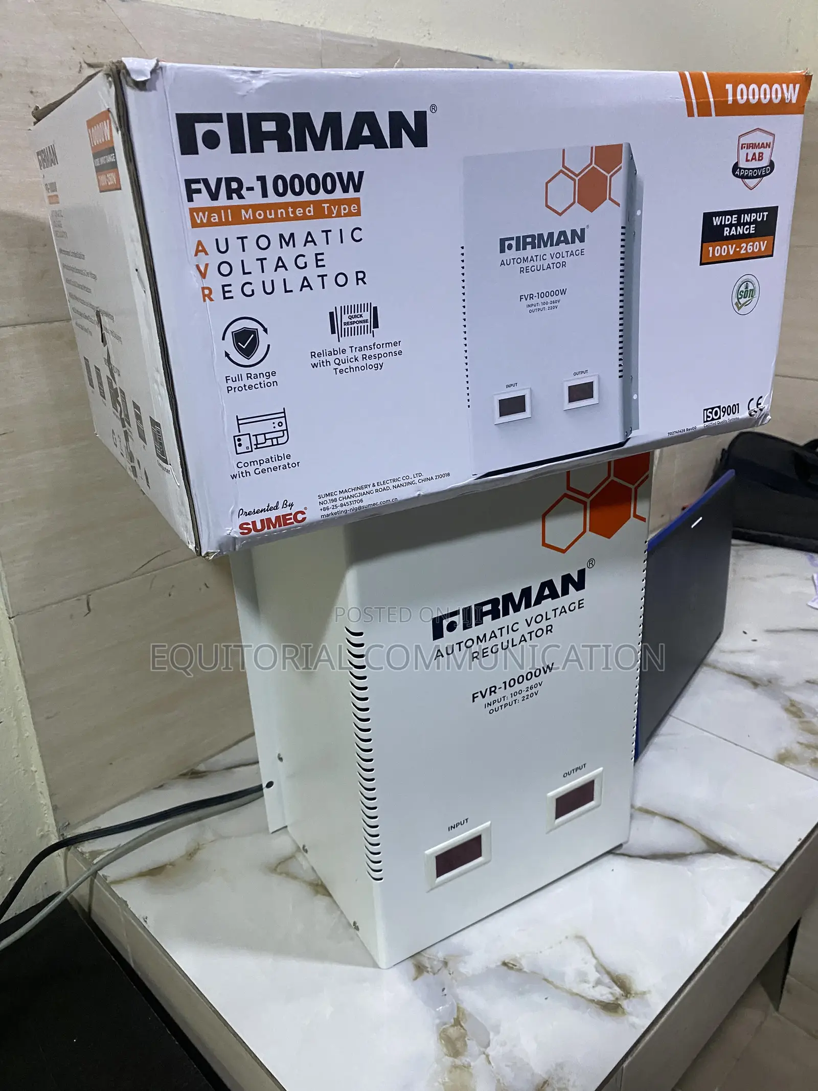 FIRMAN FVR-10000W Wall-Mounted Power Protection Device