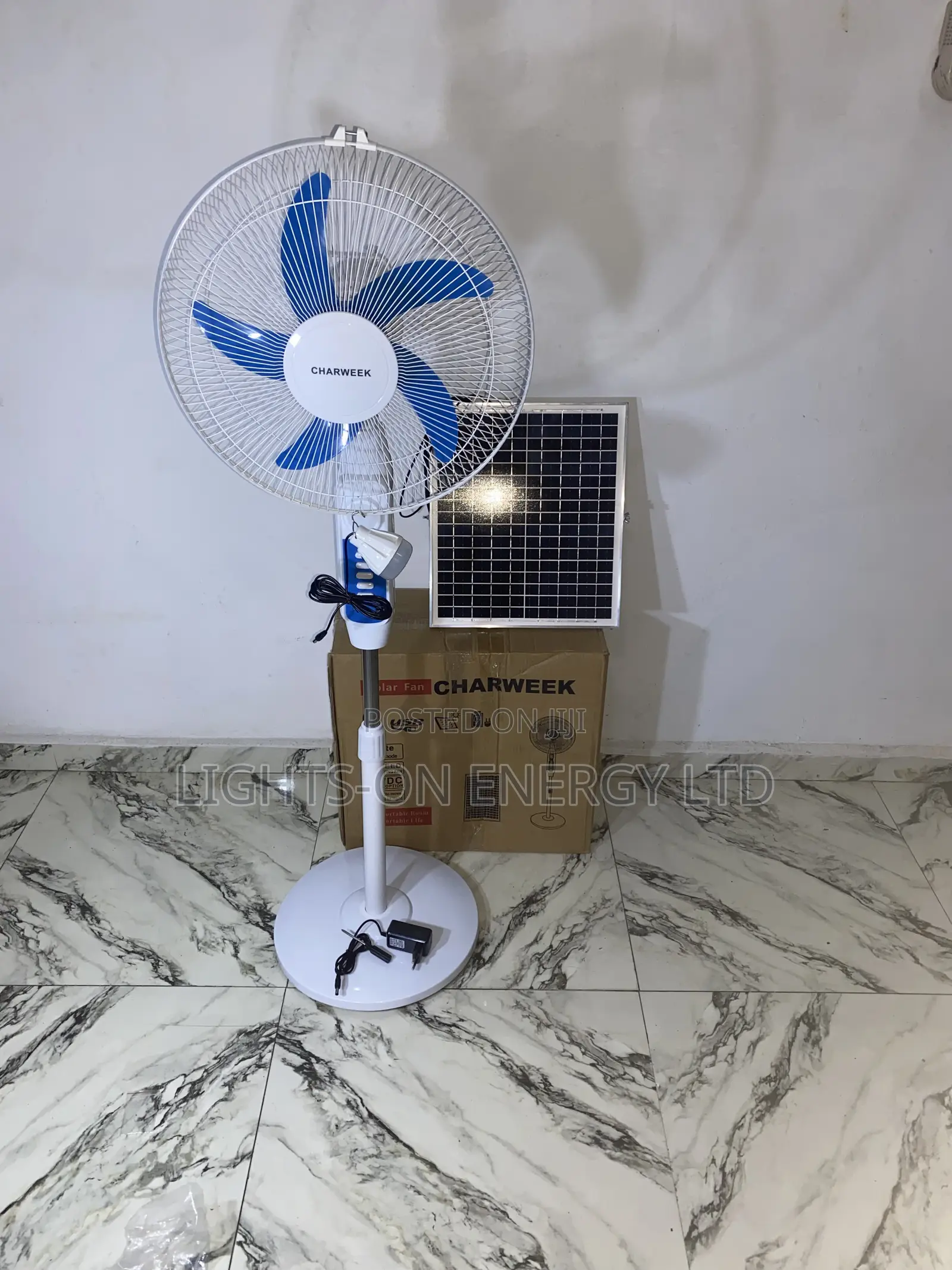 16 Iches Charweek Solar Fan