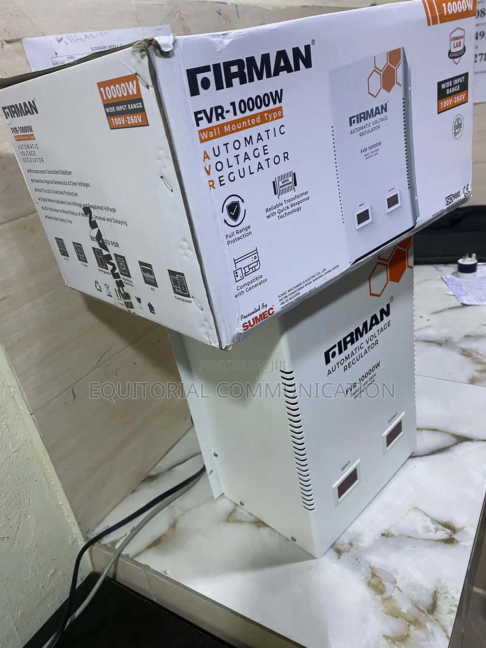 FIRMAN FVR-10000W Wall-Mounted Automatic Power Regulator