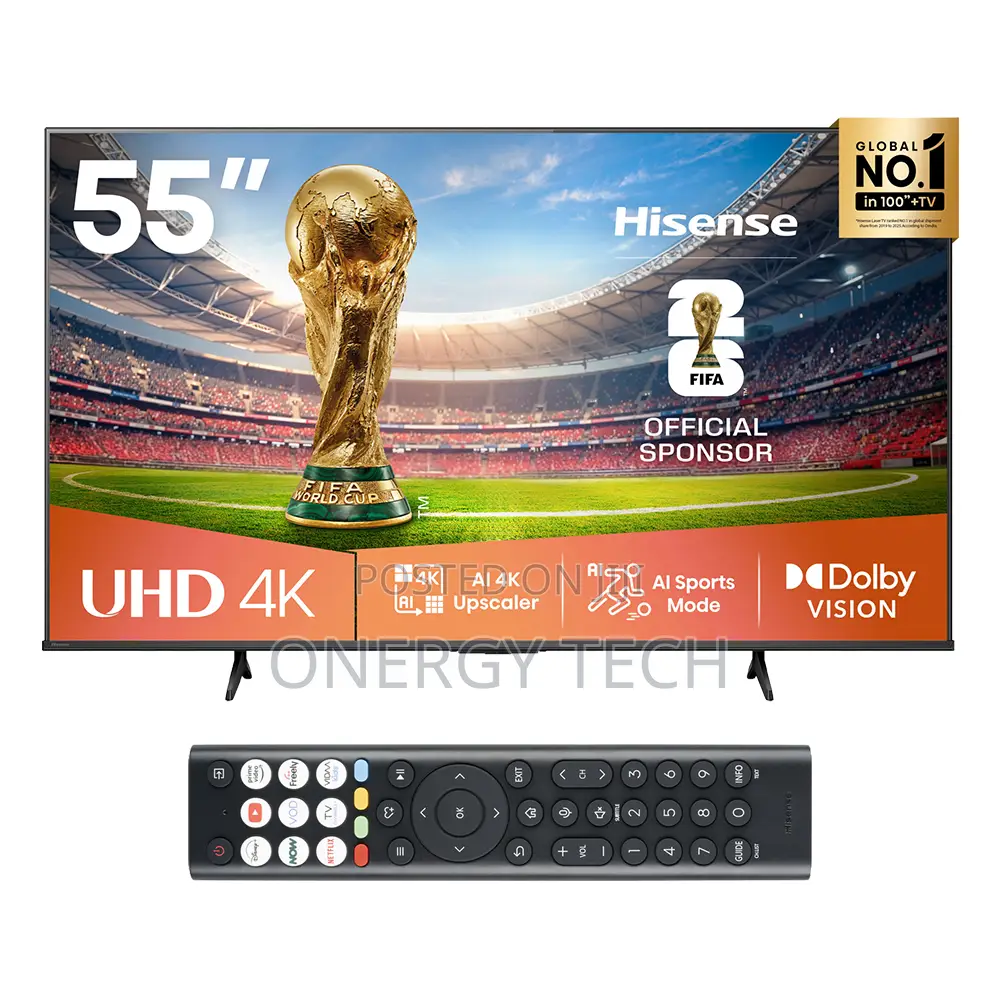Original Hisense 55-Inch 4K UHD Smart TV 2 Years Warranty