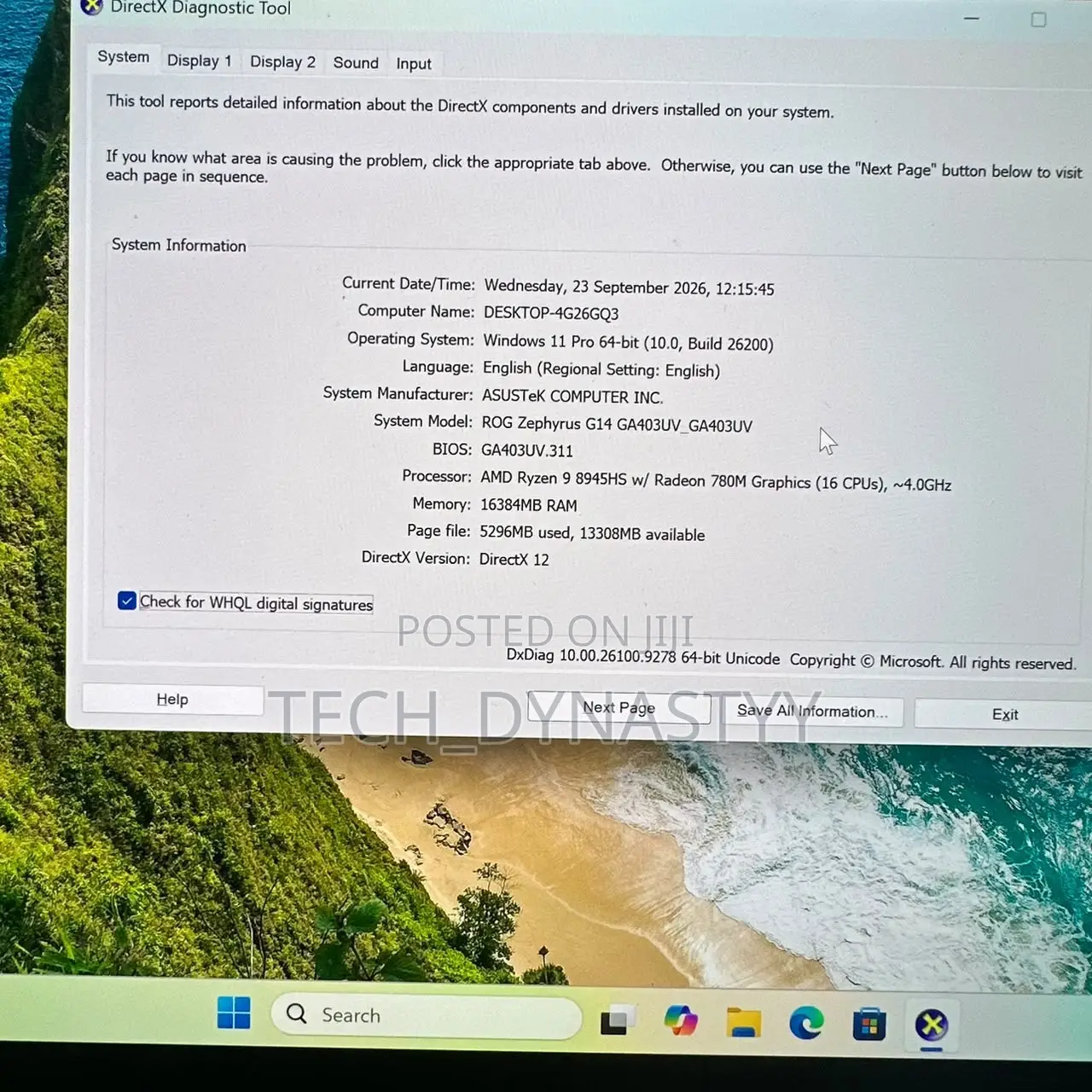 Laptop Asus ROG Zephyrus G14 16GB AMD Ryzen 9 SSD 512GB