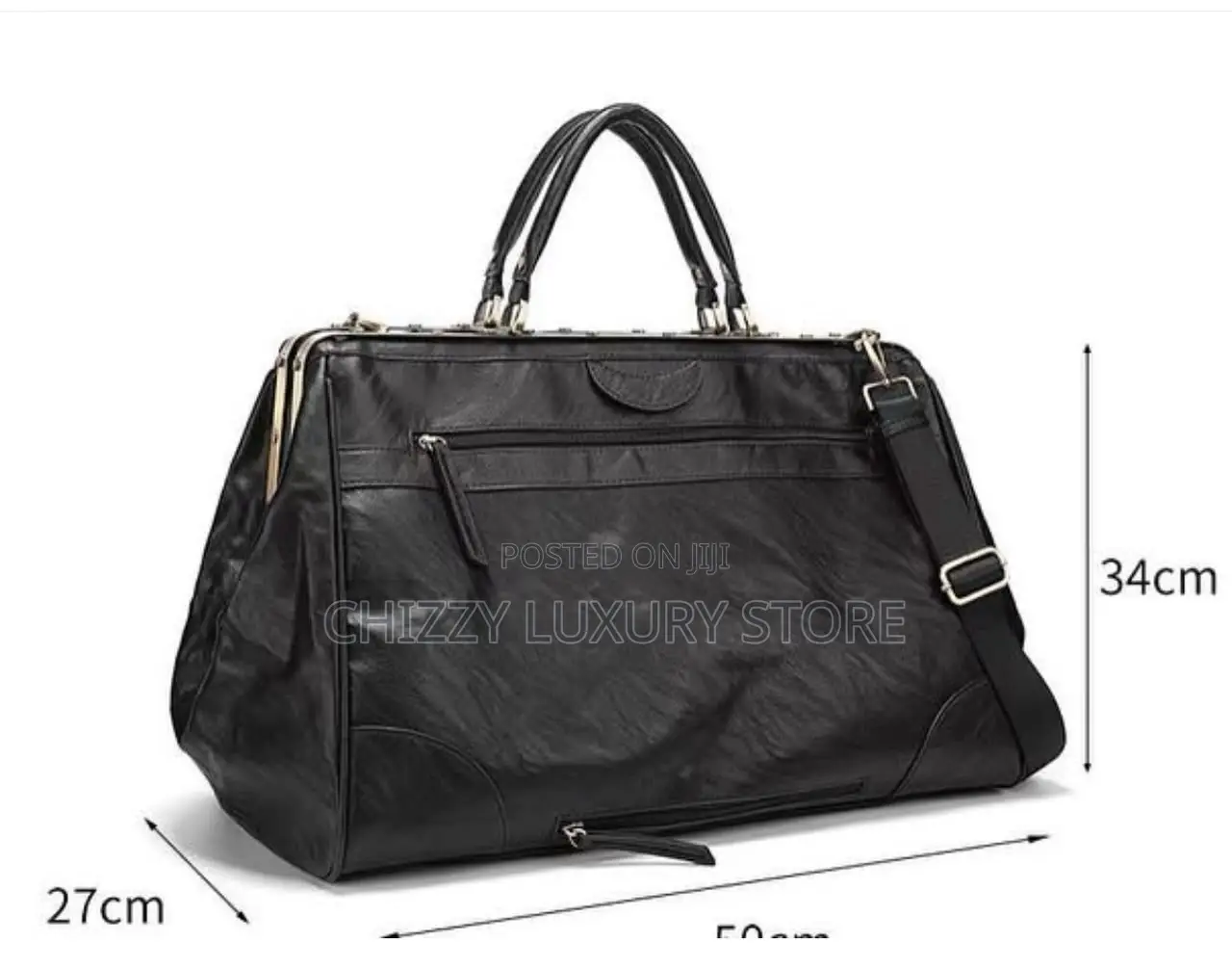 High Quality Luxury Men Genuine Leather Duffle Bag