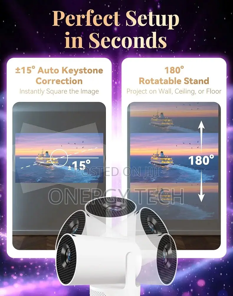 HY200 Mini HD Smart WiFi Projector - 1080P Supported Portable Home The