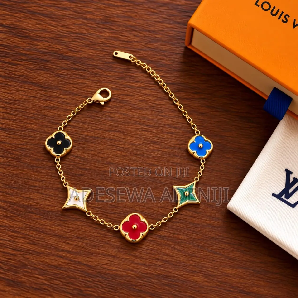 Unisex Stainless Steel Clover Chain Bracelet