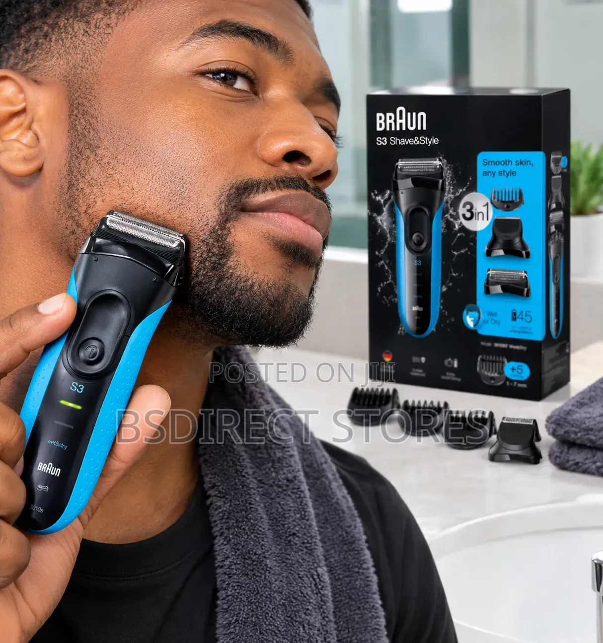 Braun Series 3 Aftershave 3in1 Style Wet or Dry Rechargeable Shaver